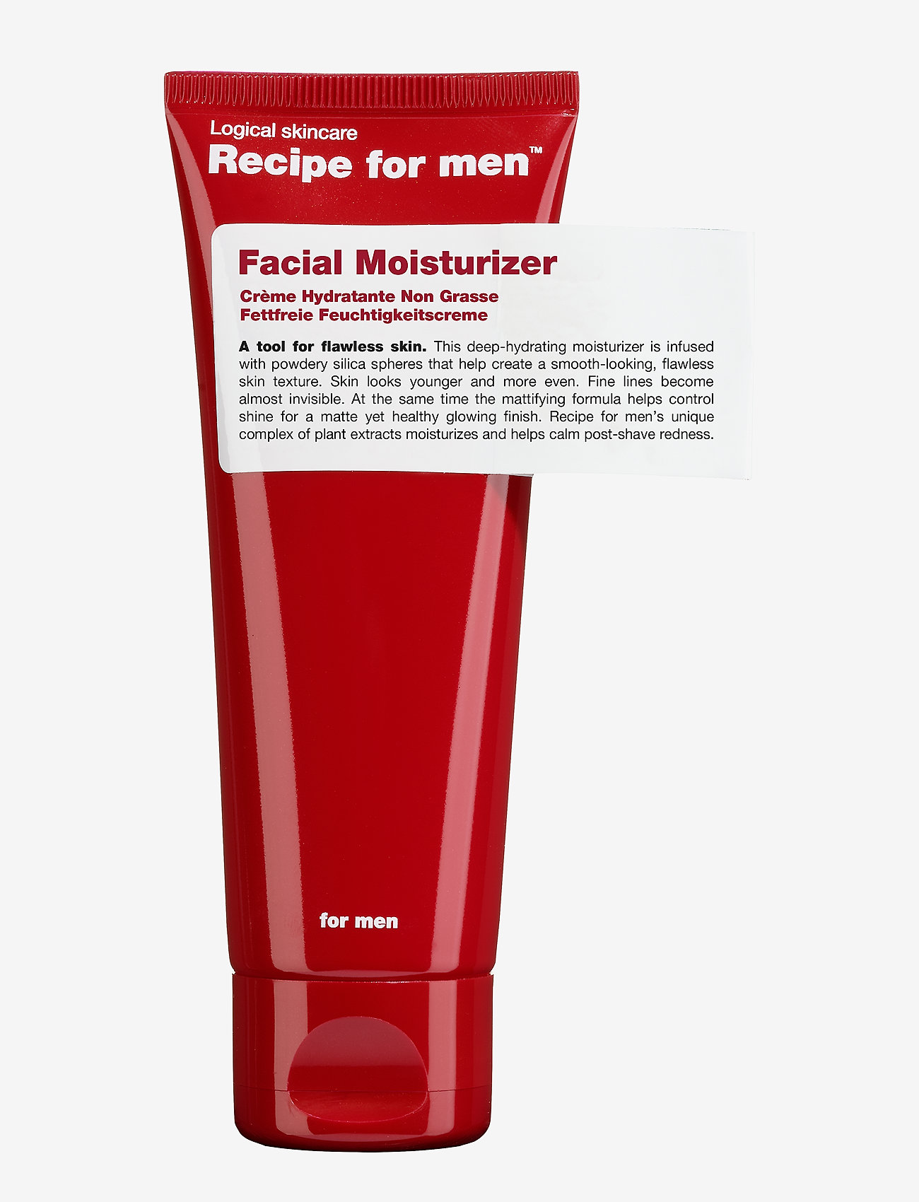Recipe for Men Recipe Facial Moisturizer, Fugtighedscreme, Nude, Str: 75 ml