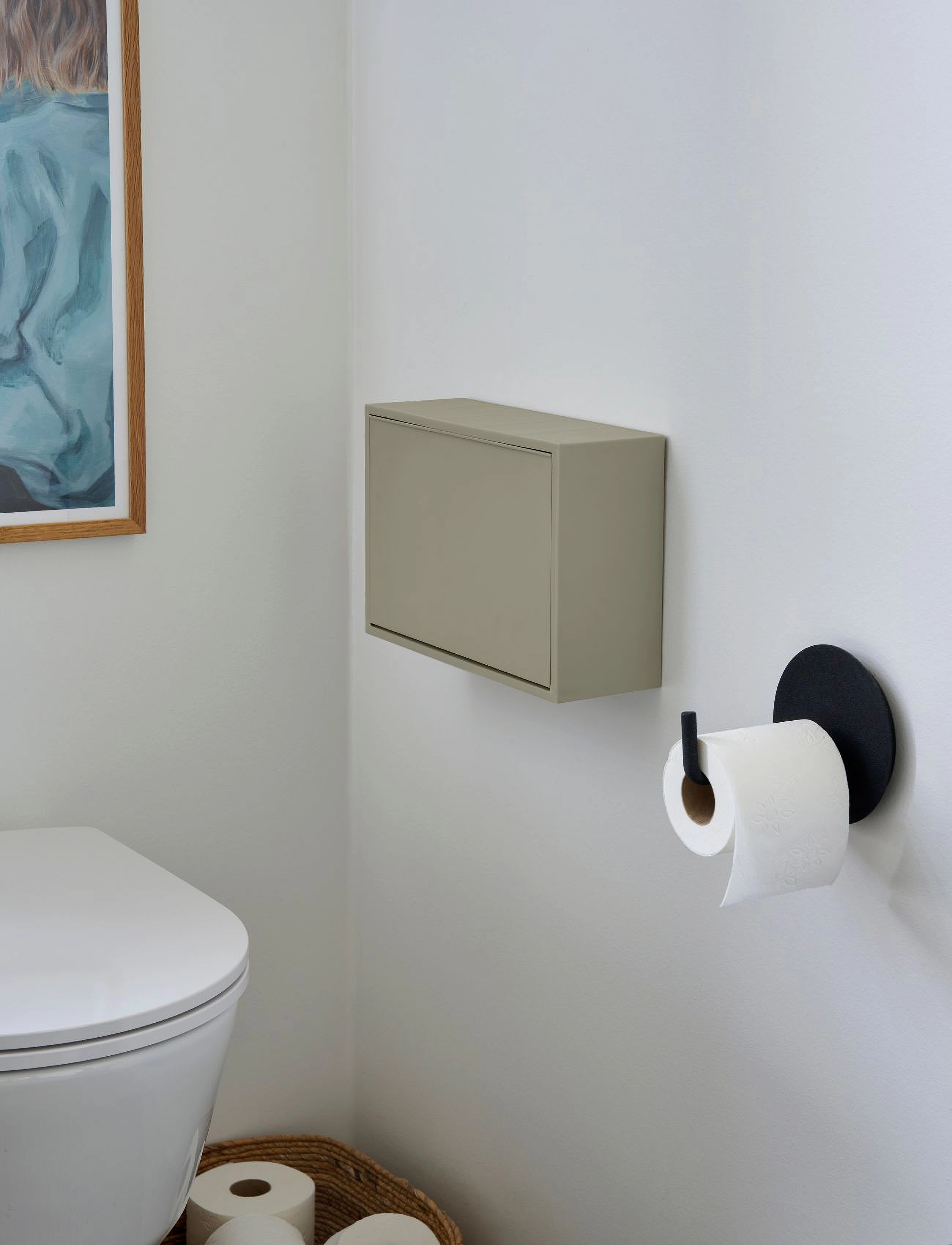 ReCollector Stilfuld Vægmonteret Toiletspand, 4 L, Green, Opbevaring > Papirkurve, Unisex