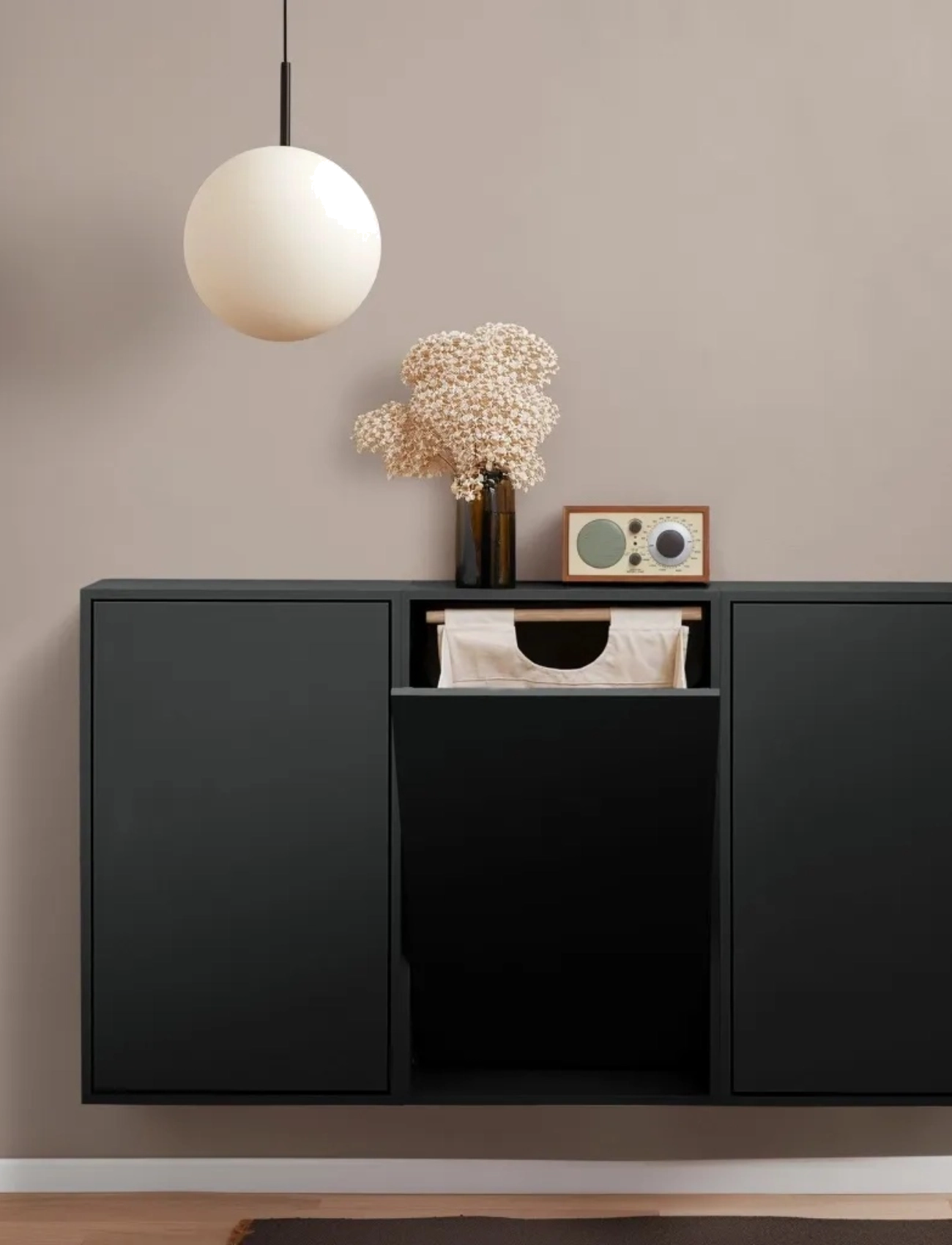 ReCollector - Smart väggmonterad tvättkorg - tvättkorgar - black raven - 2