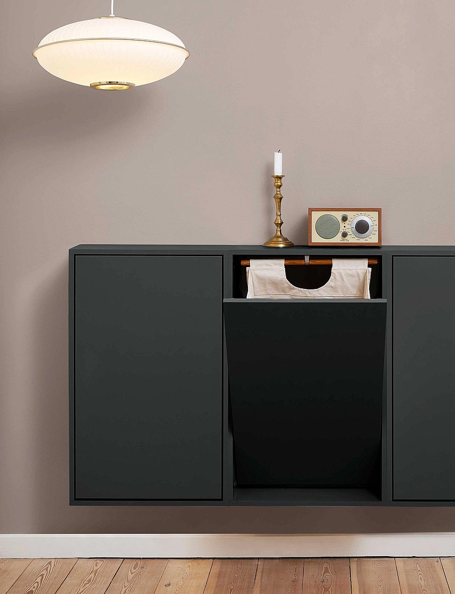 ReCollector - Smart wall-mounted laundry basket - wäschekörbe - black raven - 0
