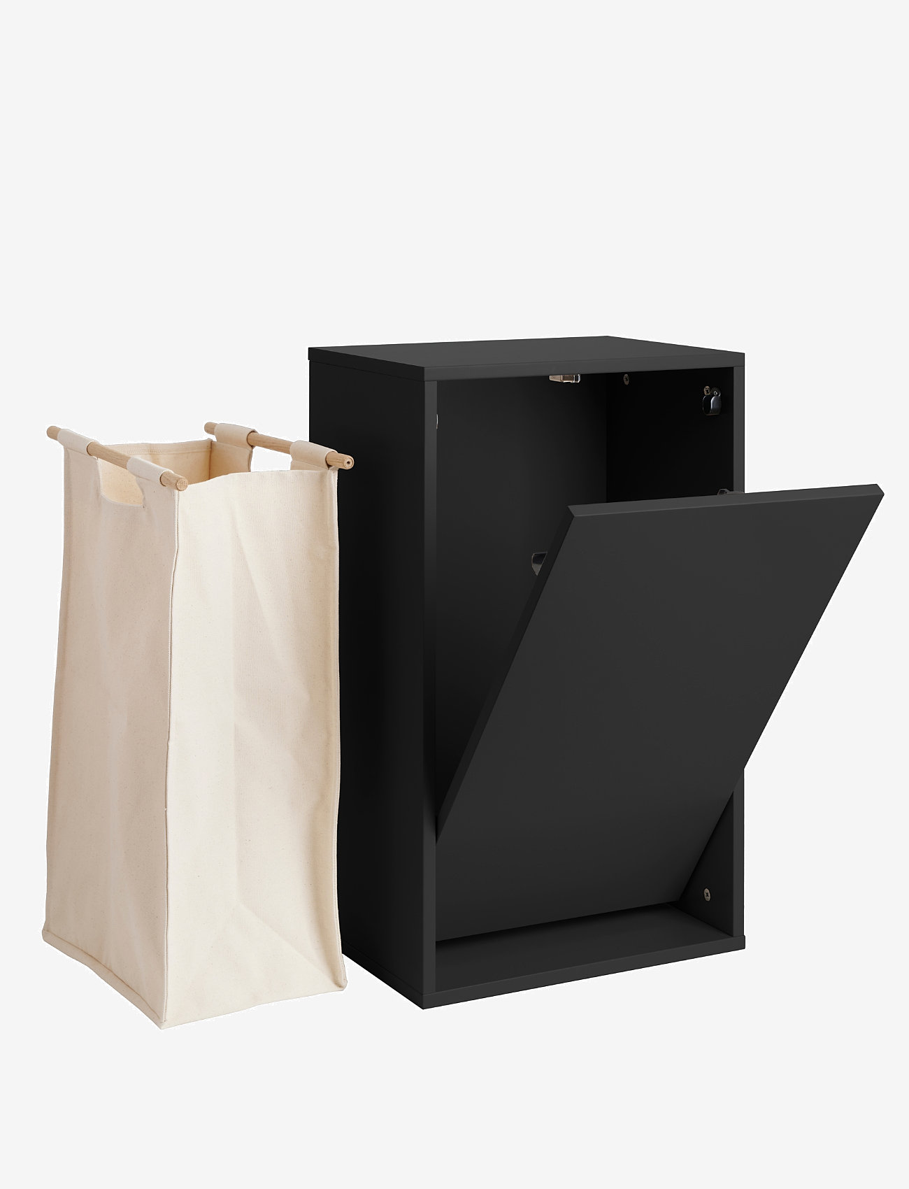 ReCollector - Smart wall-mounted laundry basket - black raven - 4