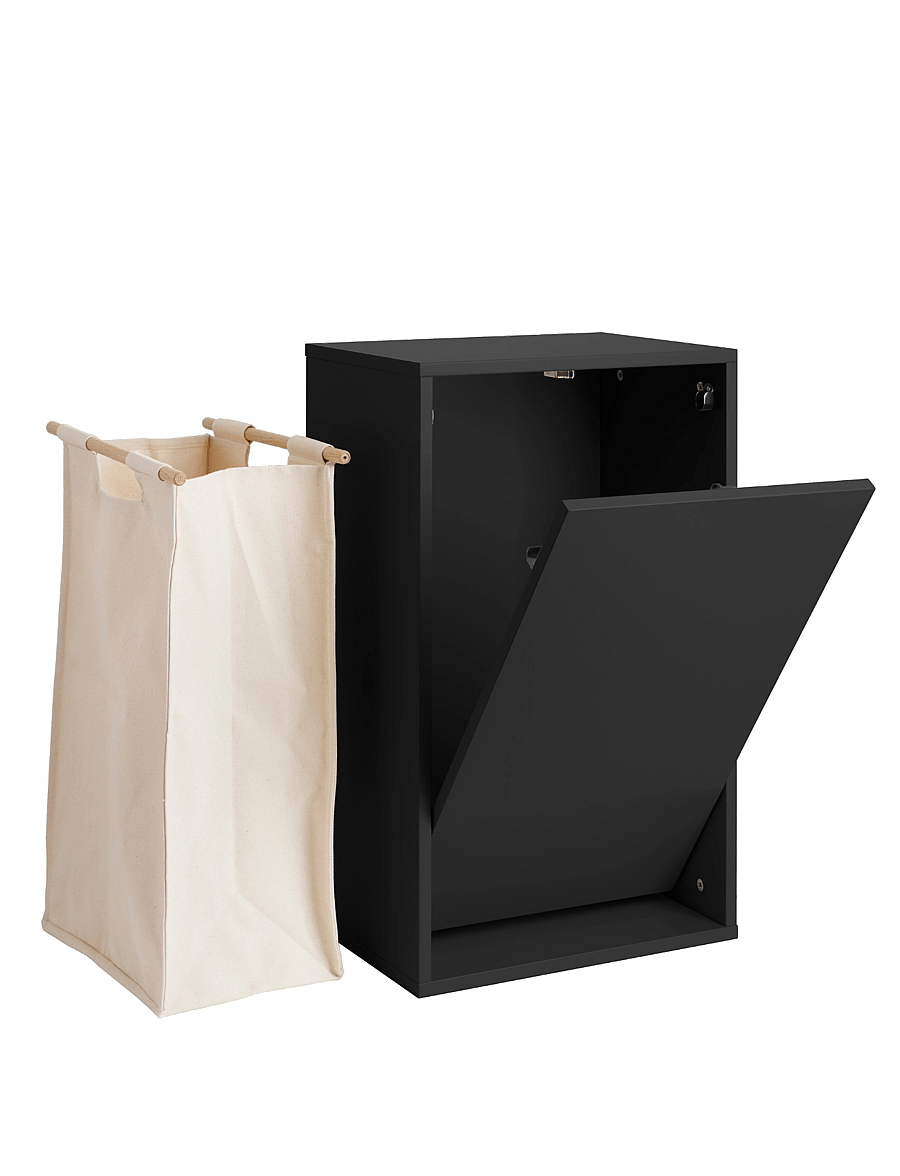 ReCollector - Smart wall-mounted laundry basket - wäschekörbe - black raven - 5