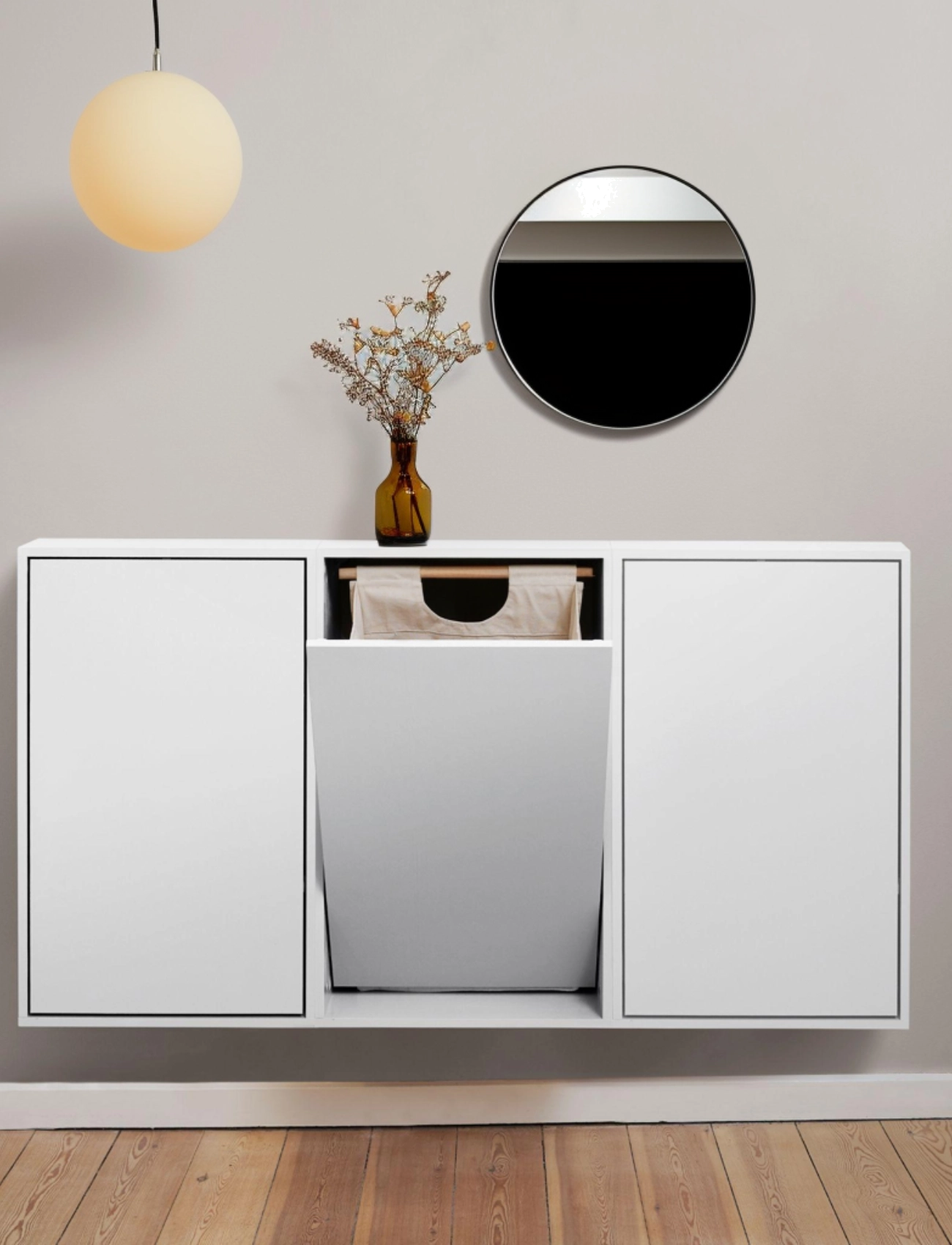 ReCollector - Smart väggmonterad tvättkorg - tvättkorgar - brilliant white - 3