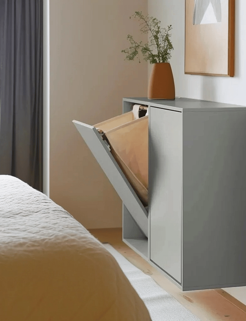 ReCollector - Smart wall-mounted laundry basket - iron blue - 1