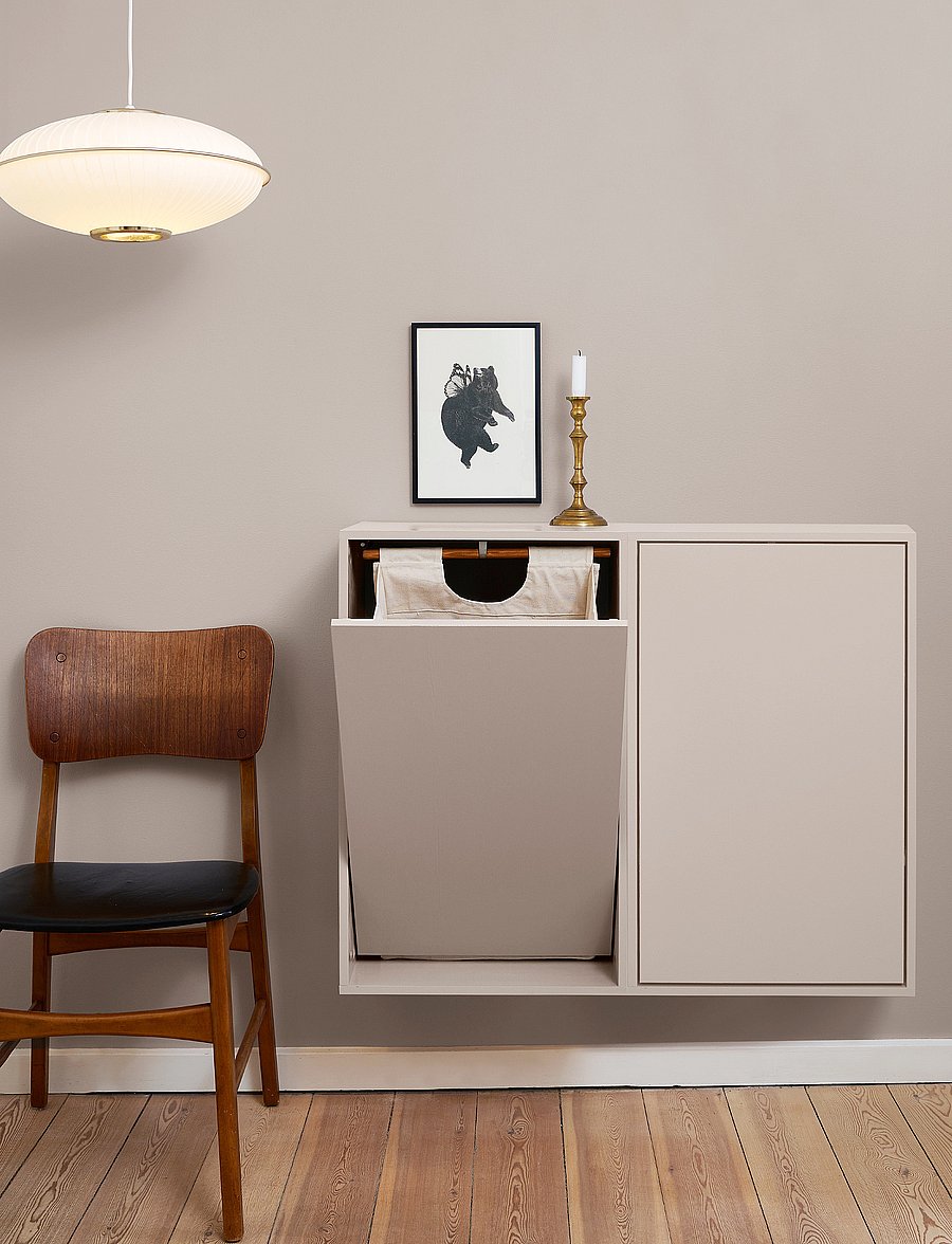 ReCollector - Smart wall-mounted laundry basket - pesukorvid - silver cloud grey - 0