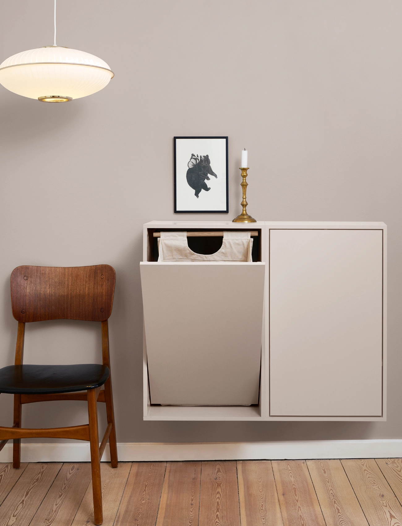 ReCollector - Smart wall-mounted laundry basket - laundry baskets - silver cloud grey - 4