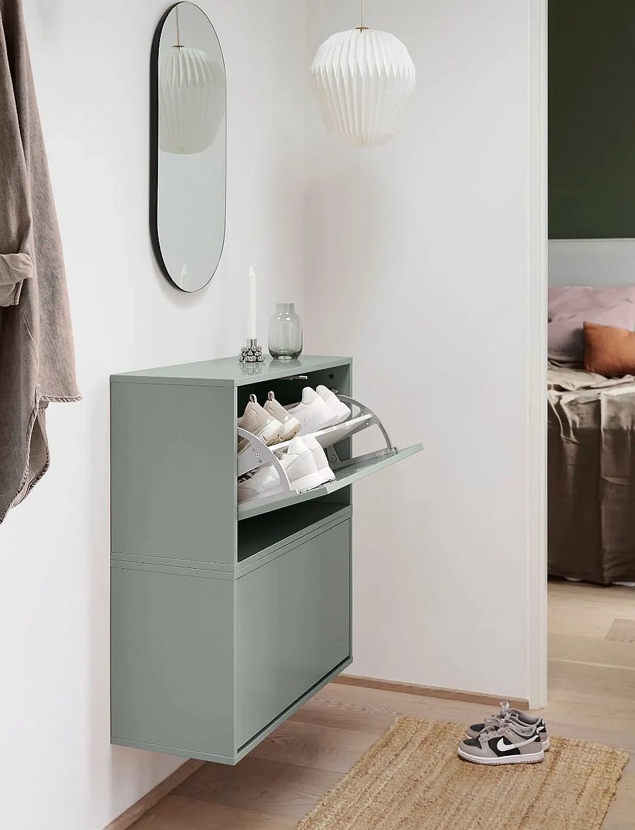 ReCollector - Elegant wall-mounted Shoe Box - schuhregale und tabletts - iron blue - 0