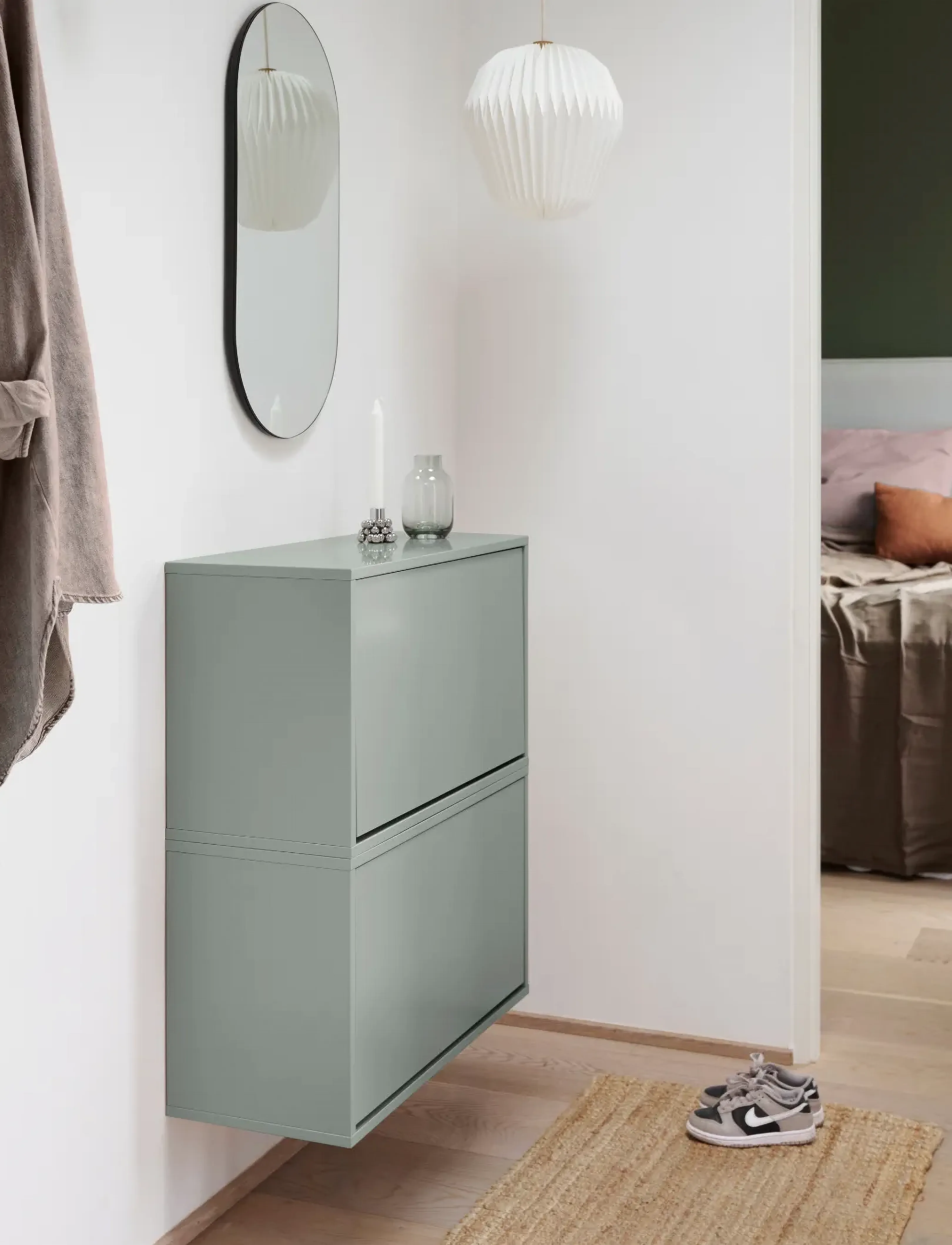 ReCollector - Elegant väggmonterad skobox - skohyllor & skoställ - iron blue - 3