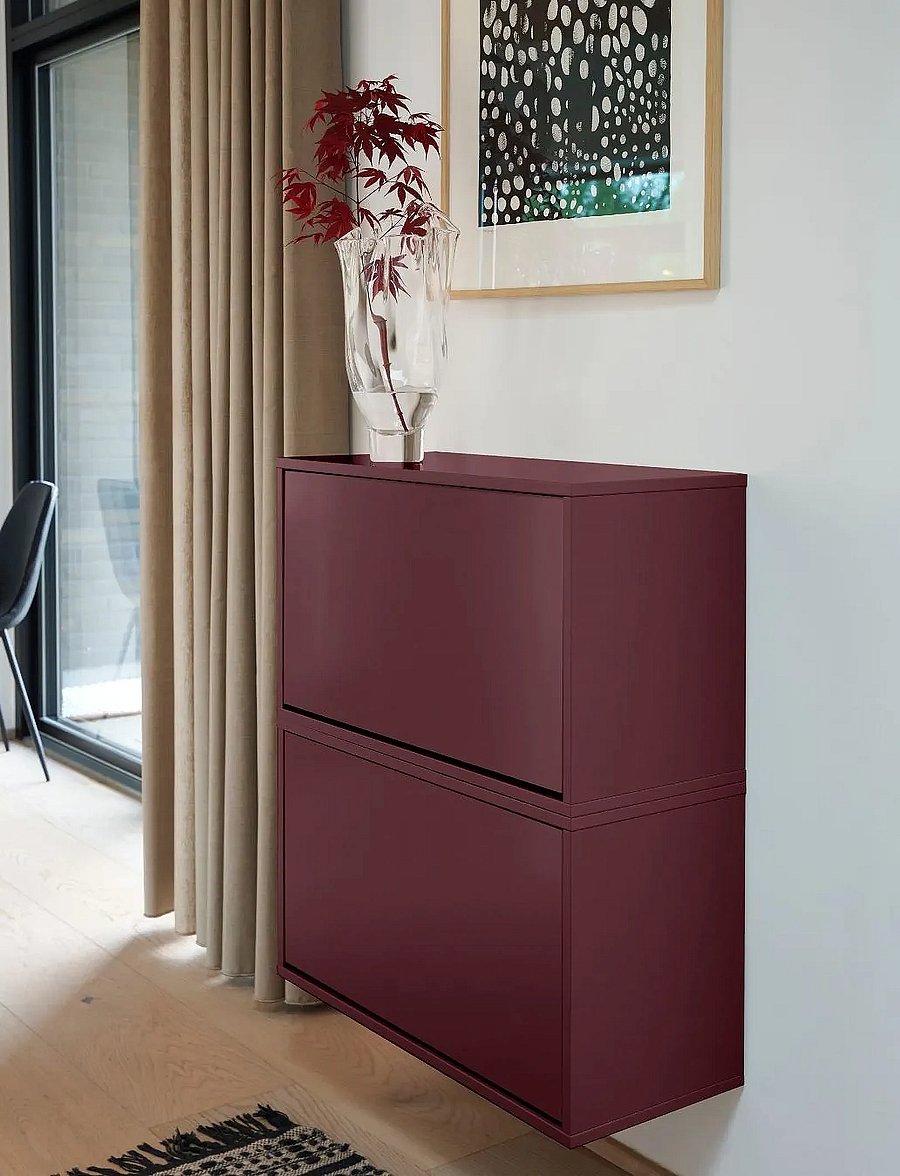 ReCollector - Elegant wall-mounted Shoe Box - schuhregale und tabletts - maroon red - 3