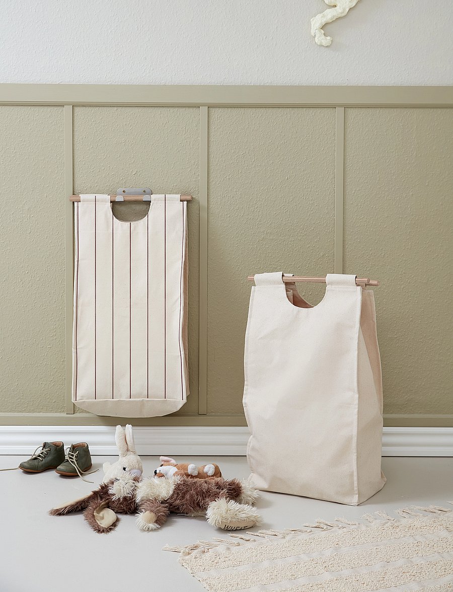 ReCollector - Stylish wall-mounted laundry bag - wäschekörbe - chestnut red - 5