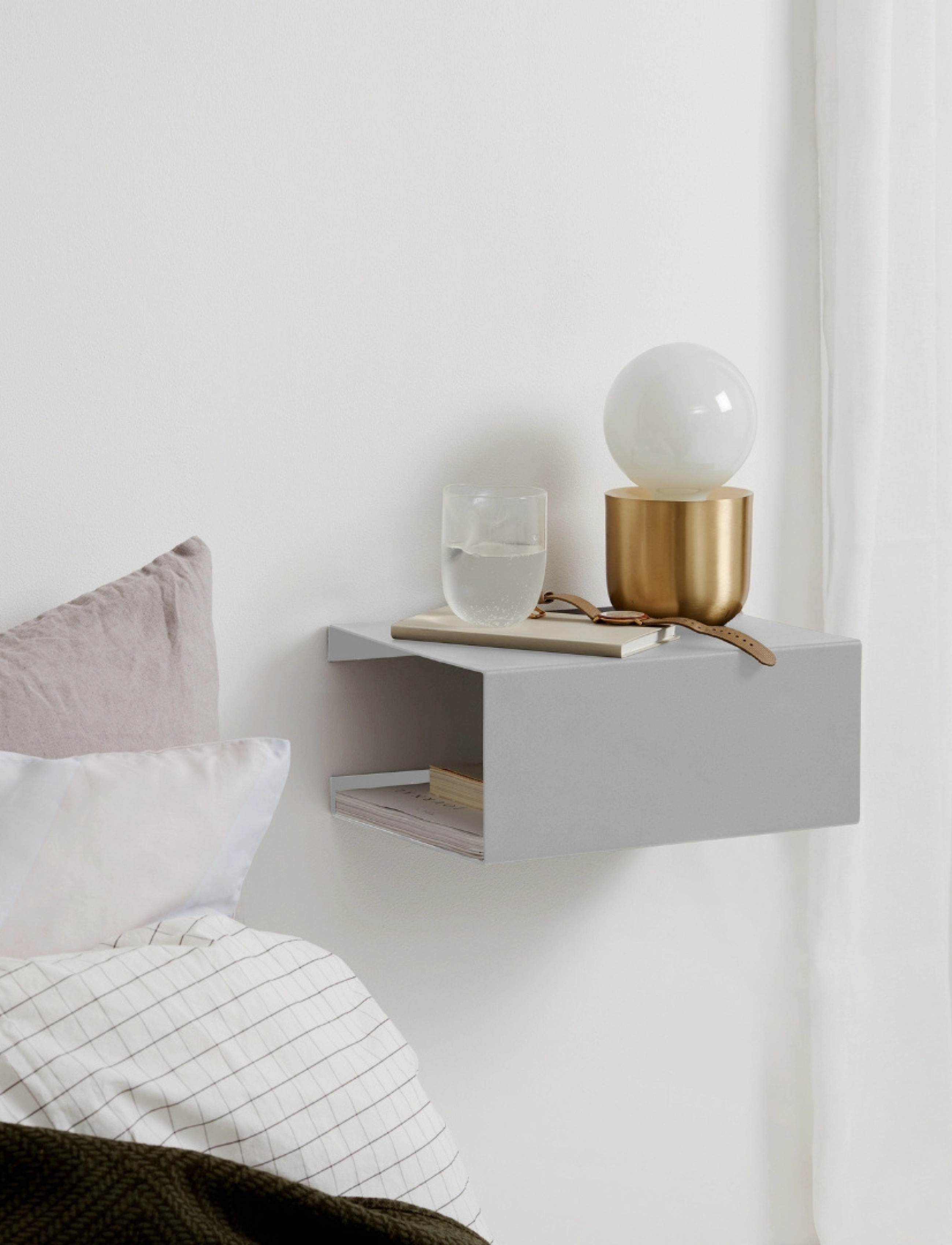 ReCollector - Stylish wall-mounted Box Shelf - stone silver - 1