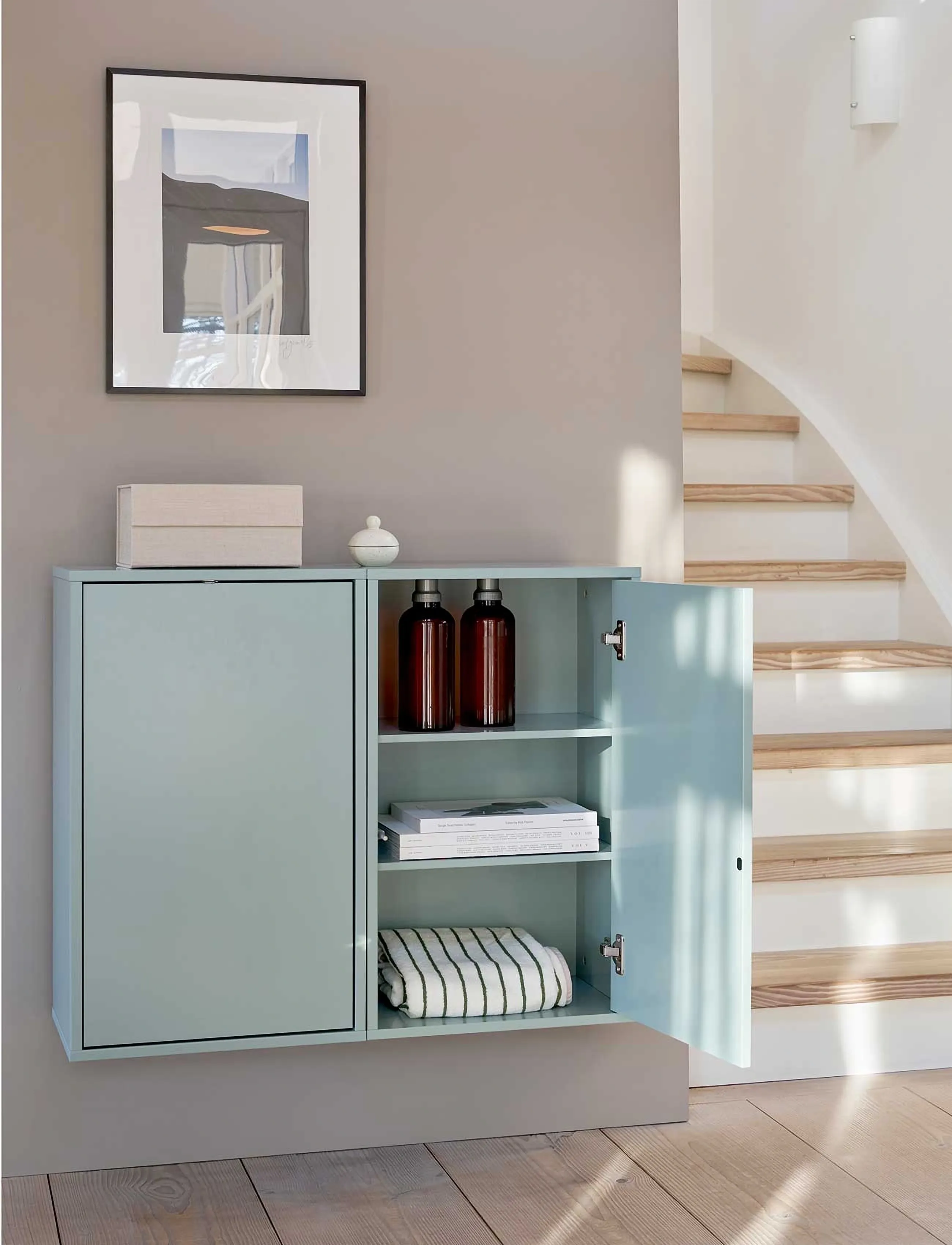 ReCollector Wallcabinet Iron Blue, L30X W43X H70, Furniture, Blau - Cabinet, Homeware