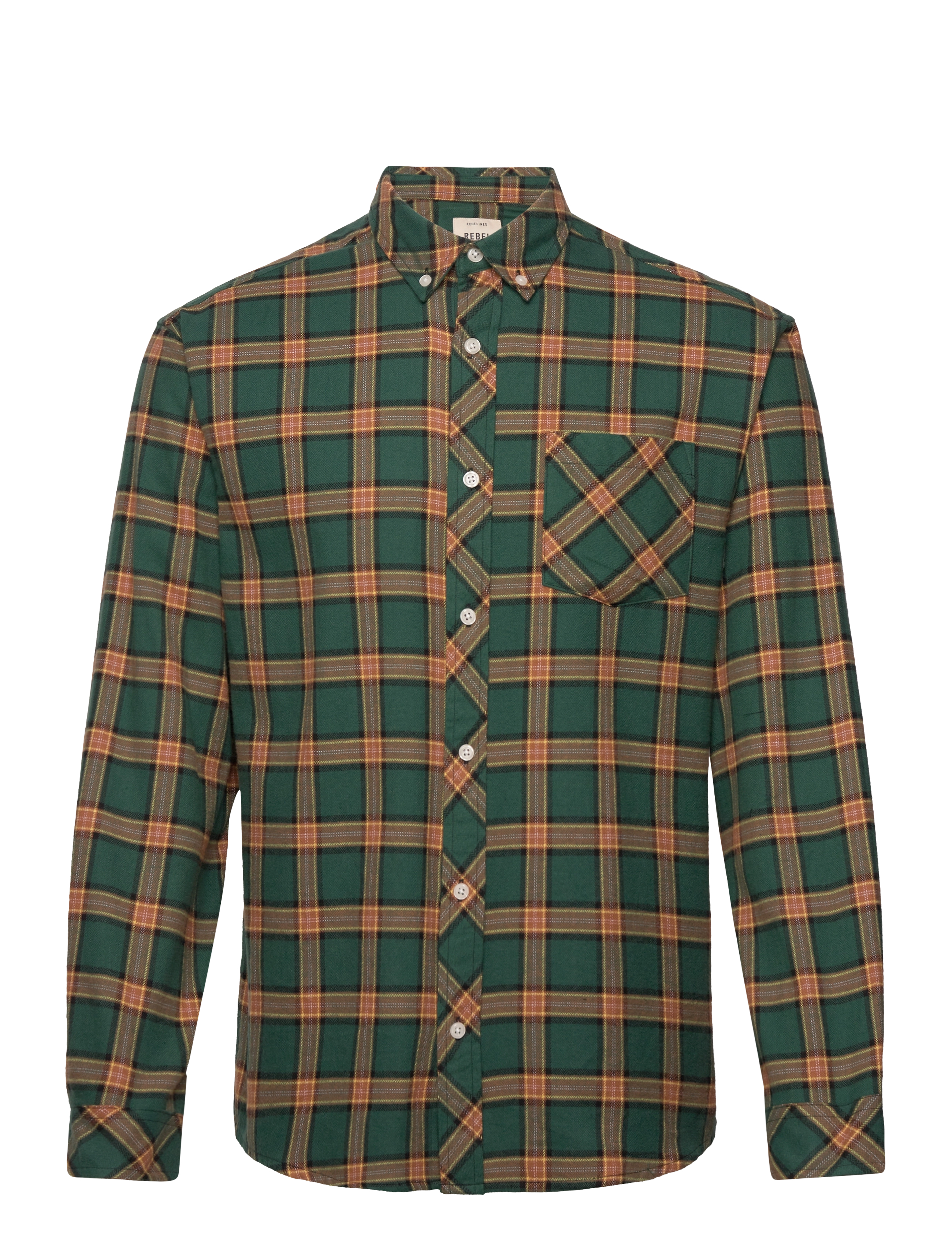 Redefined Rebel - RRPLHouston Shirt - green check - 0