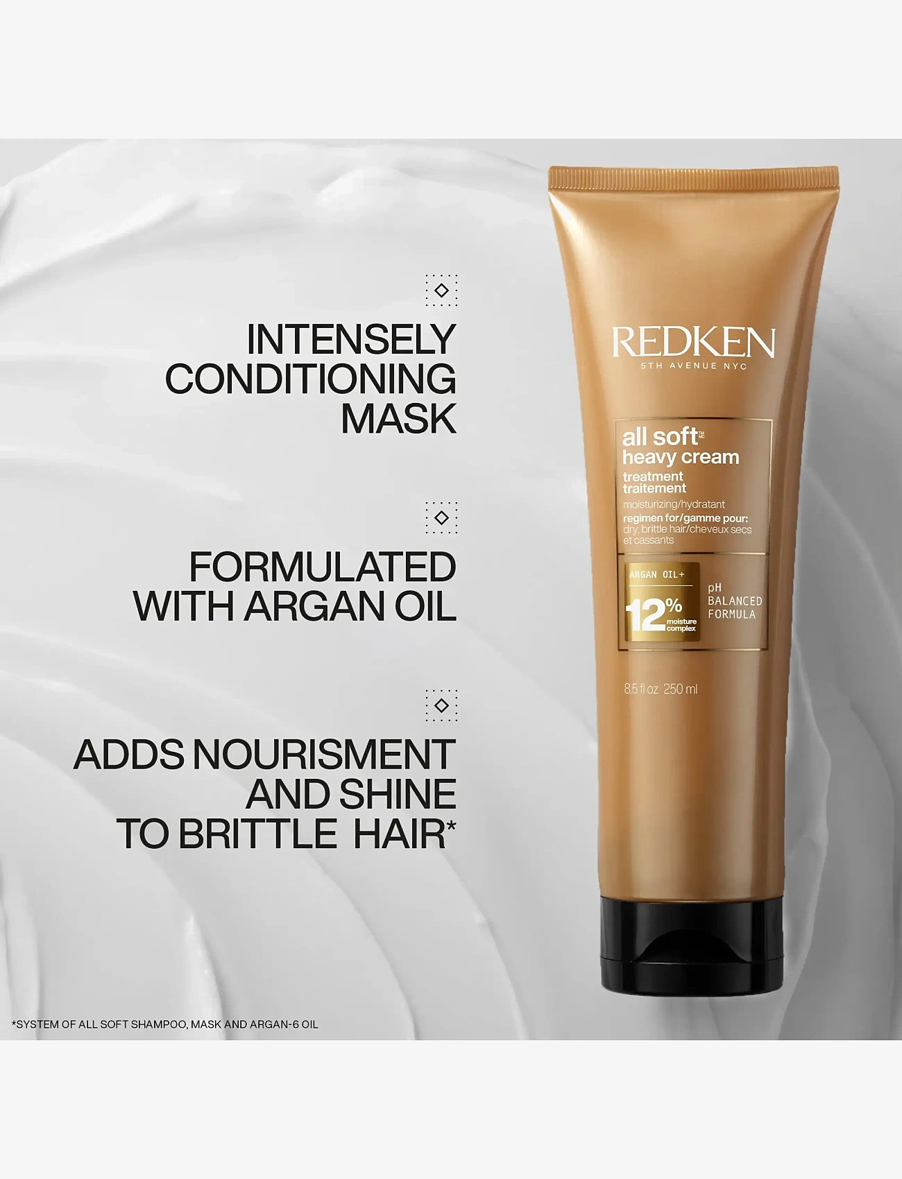 Redken - Redken All Soft Heavy Cream Treatment Mask 250 ml - mellan 200-500 kr - clear - 1