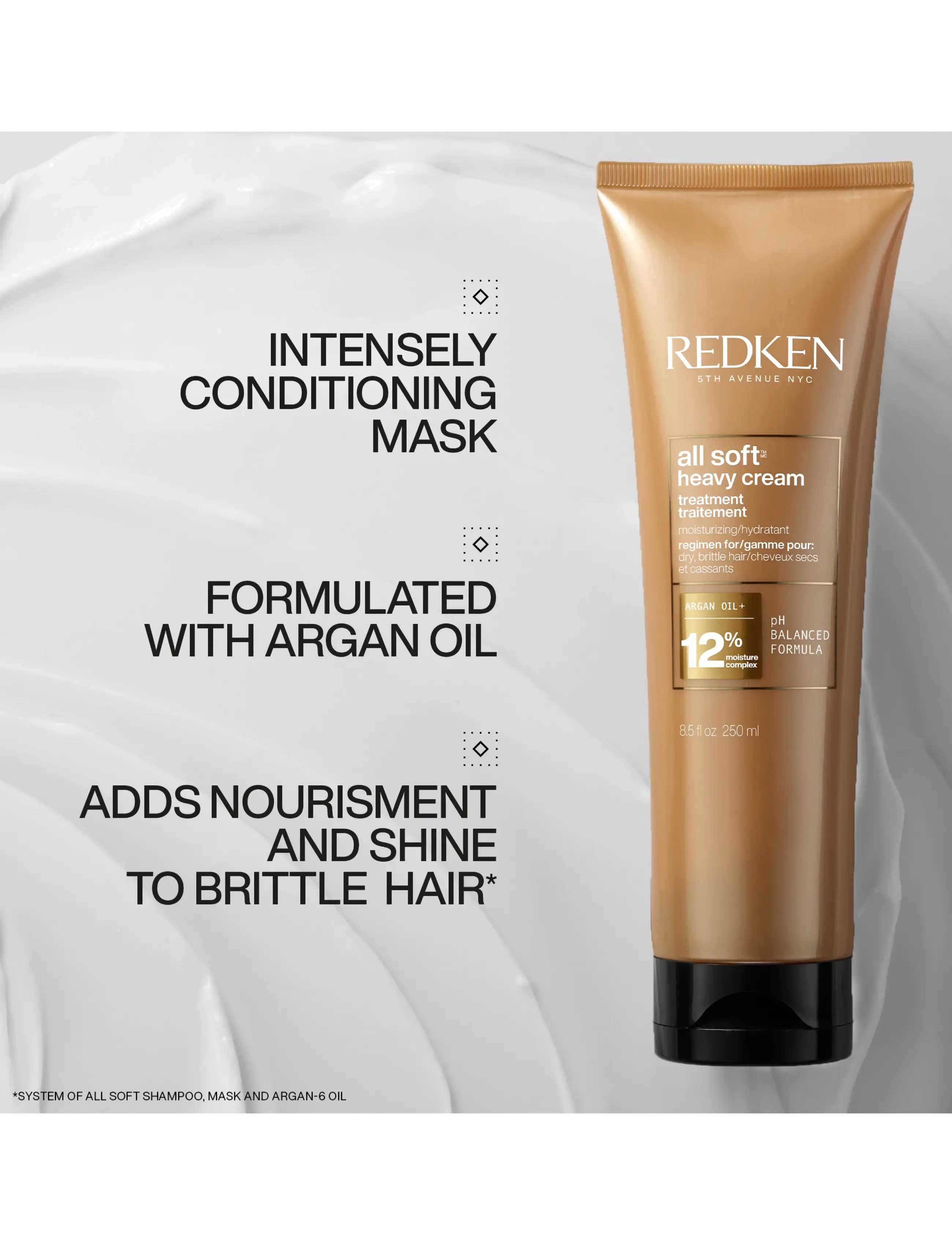 Redken - Redken All Soft Heavy Cream Treatment Mask 250 ml - mellem 200-500 kr - clear - 1