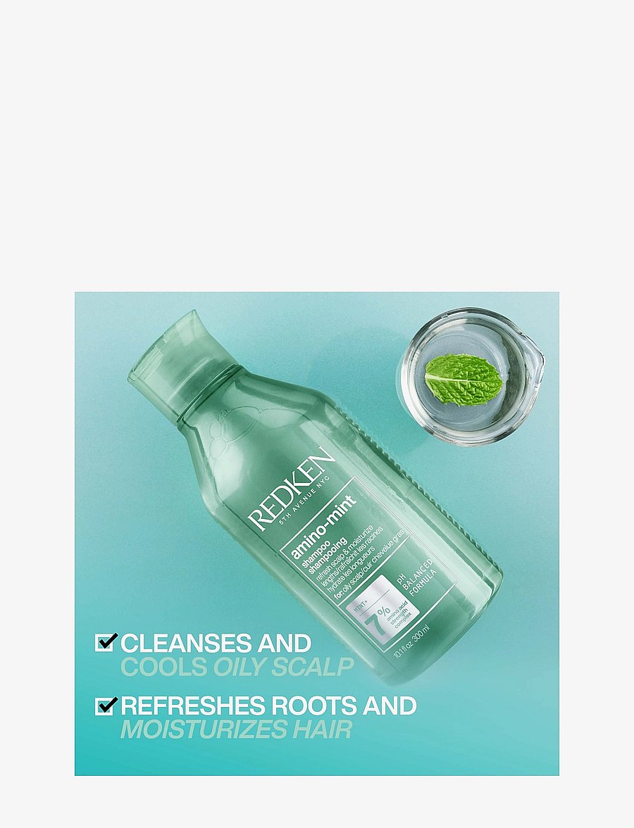 Redken - Redken Amino Mint Shampoo 300 ml - hårpleje - no colour - 2