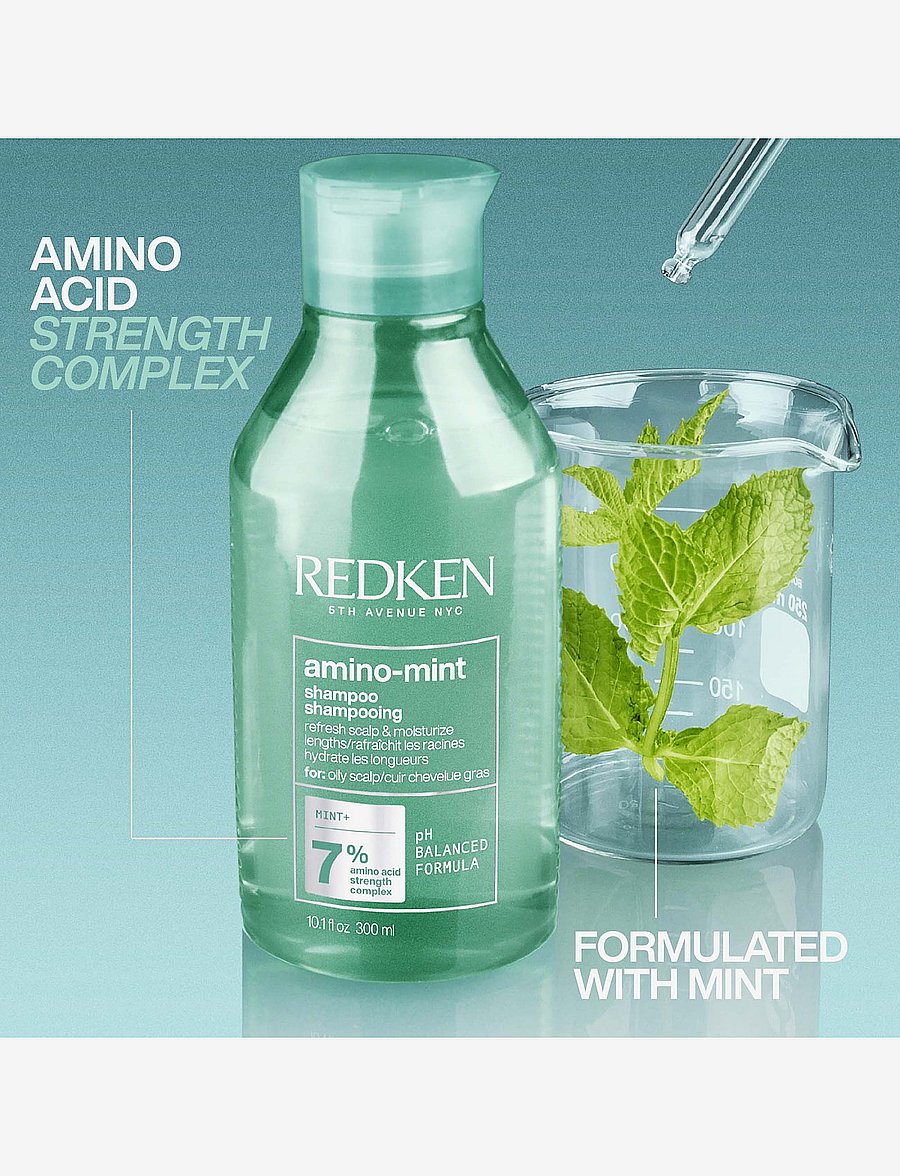 Redken - Redken Amino Mint Shampoo 300 ml - hårpleje - no colour - 4