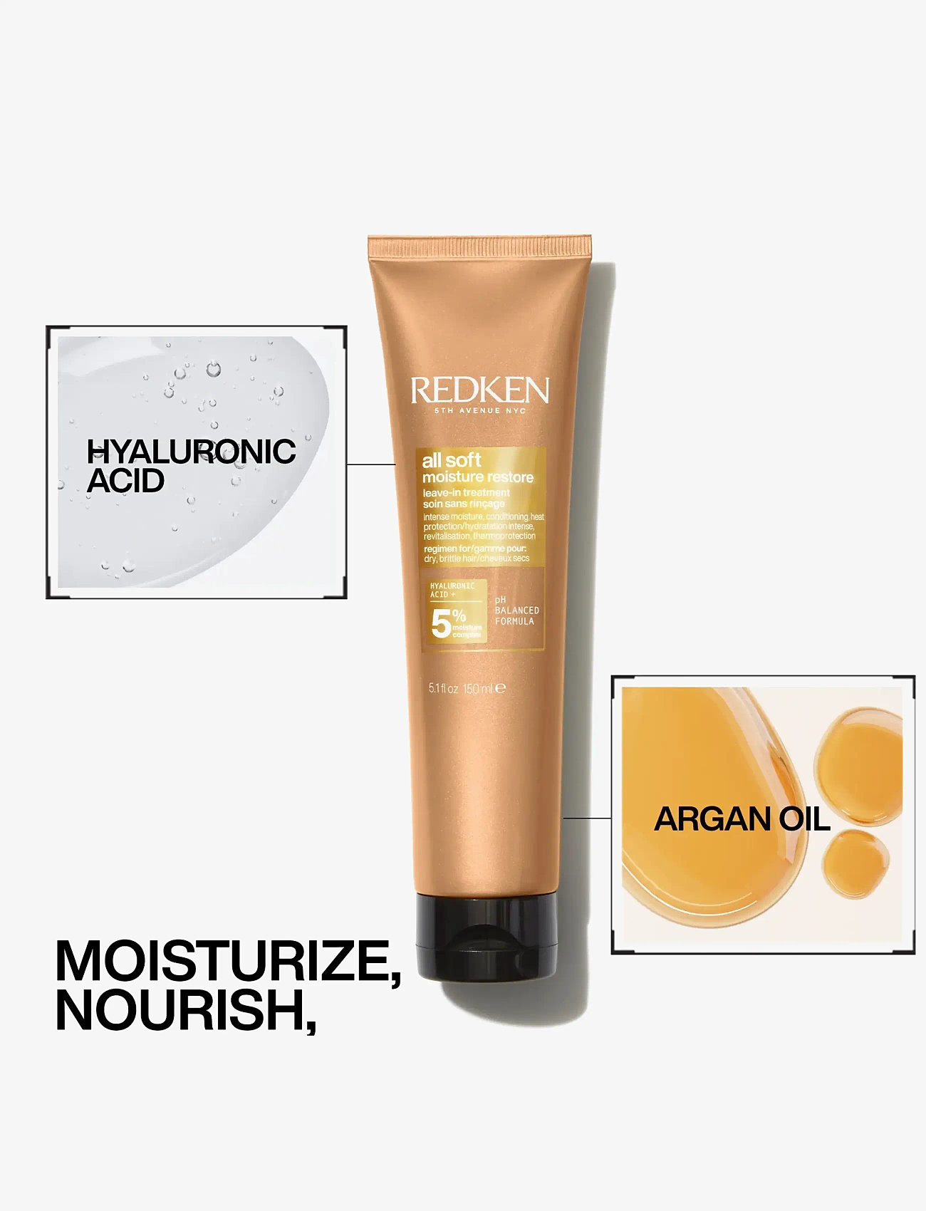 Redken - Redken All Soft Moisture Restore Leave-in 150 ml - balsam - no colour - 4