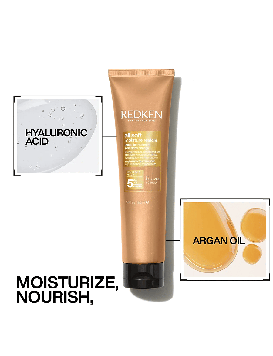 Redken - Redken All Soft Moisture Restore Leave-in 150 ml - hármeðferðir - no colour - 4