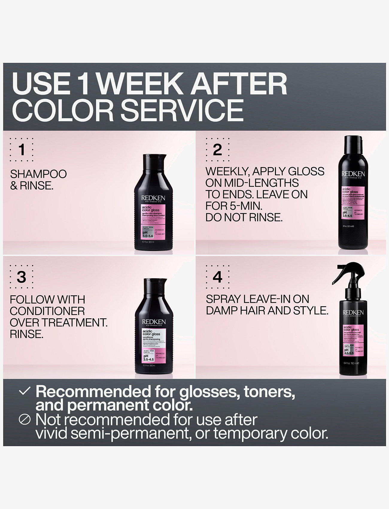 Redken - Redken Acidic Color Gloss Conditioner 300 ml - balsam & conditioner - no color - 5