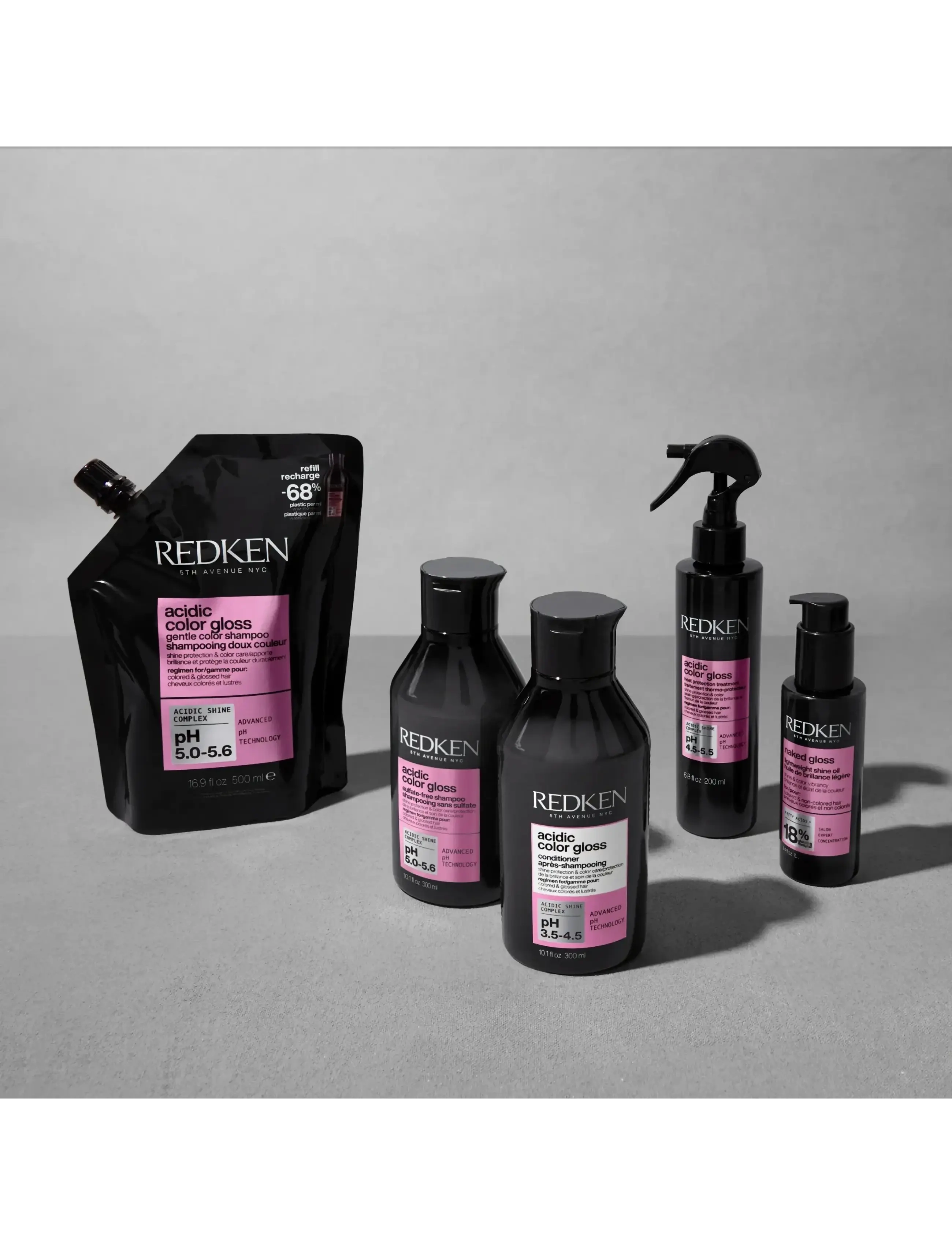 Redken - Redken Acidic Color Gloss Shampoo 500ml - hiustenhoito - clear - 5