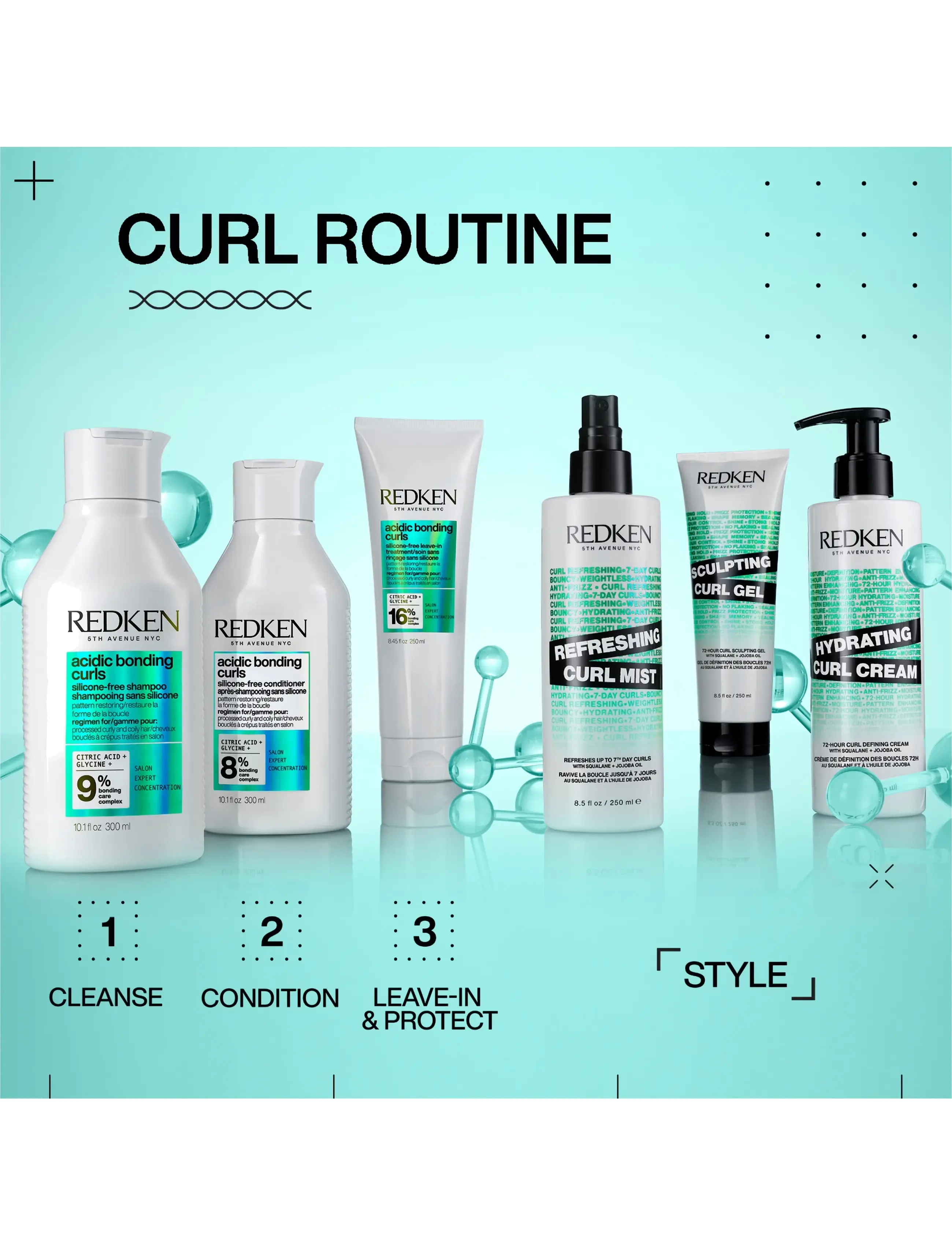 Redken - Redken Acidic Bonding Curls Conditioner 300 ml - hårvård - no color - 5