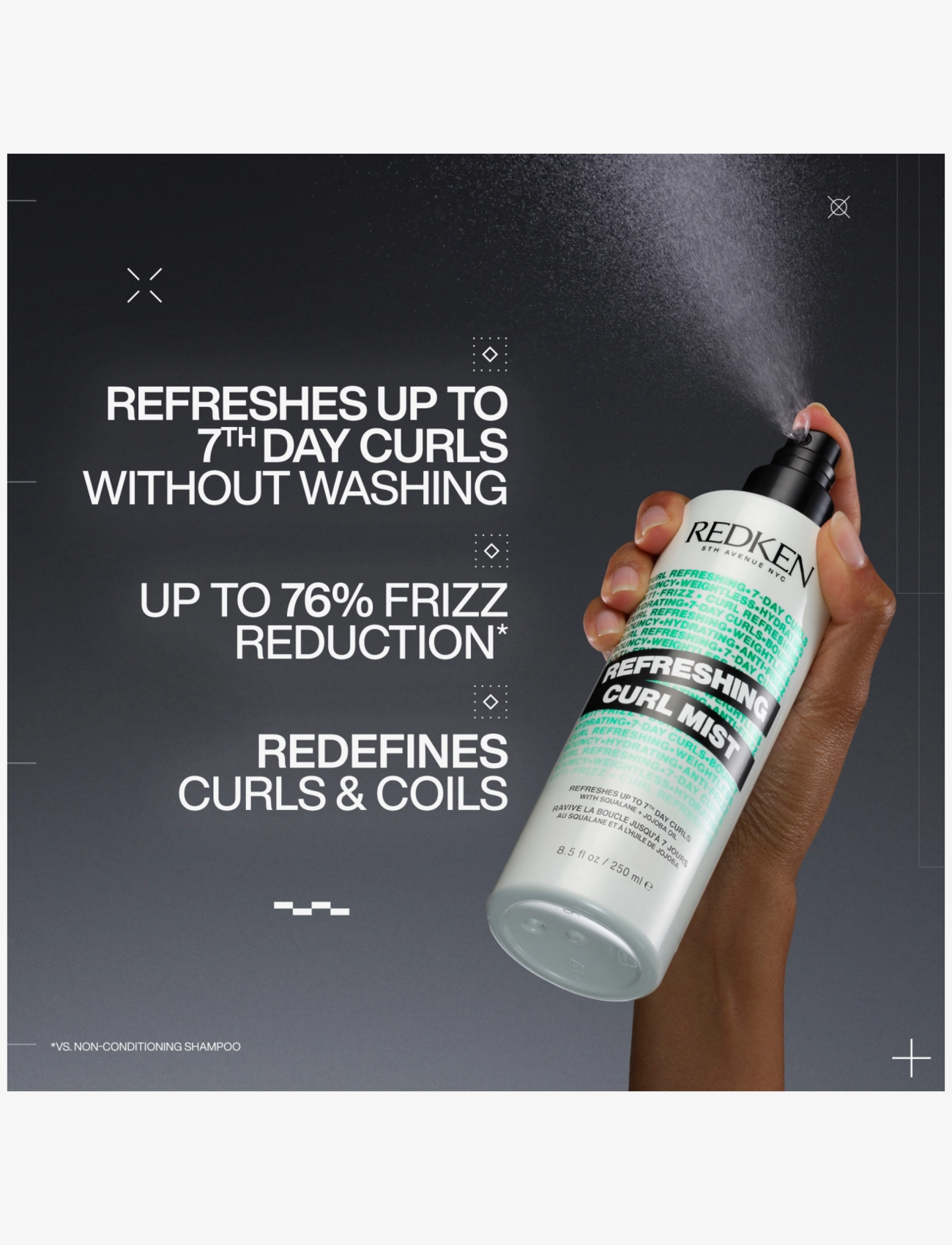 Redken - Redken Refreshing Curl Mist 250 ml - laveste priser - no color - 2