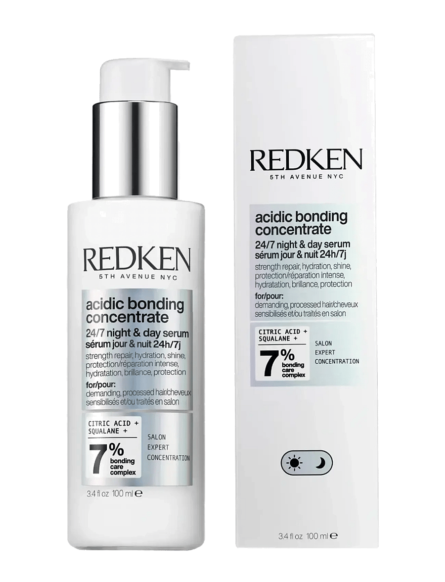 Redken - Redken Acidic Bonding Concentrate 24/7 Night & Day Serum 100 ml - hiusten tehohoidot - clear - 1