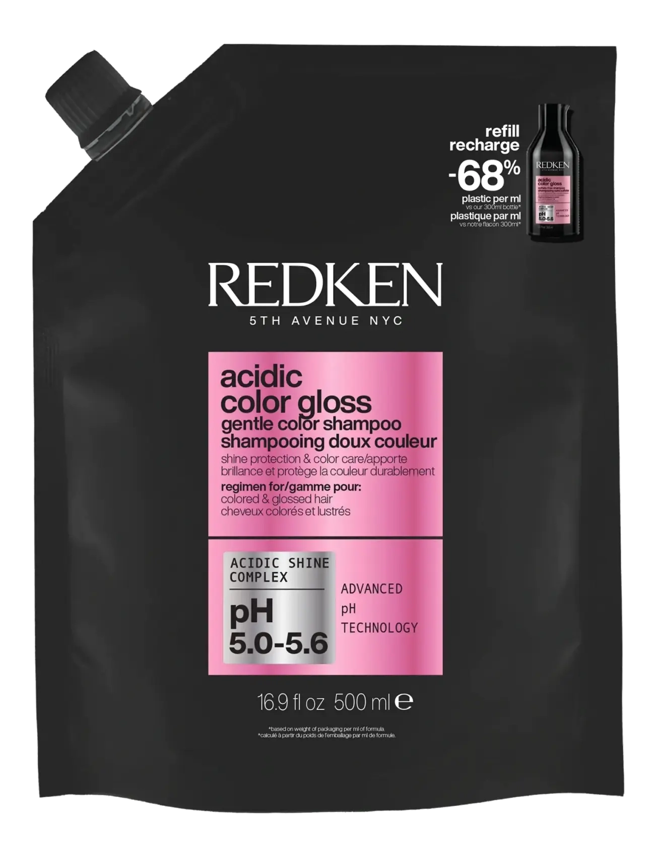 Redken Redken Acidic Color Gloss Shampoo Refill 500ML - Hårprodukter - CLEAR / undefined