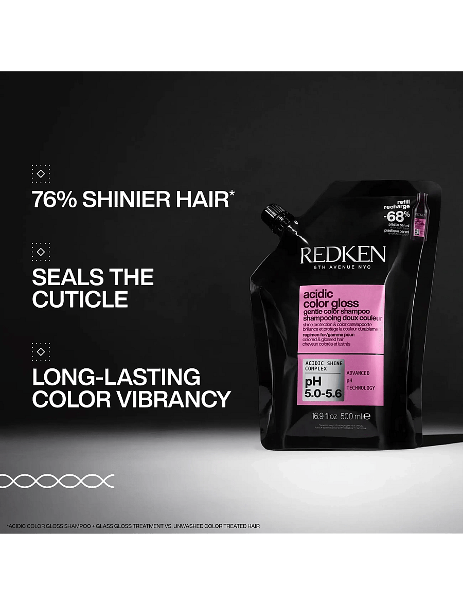 Redken - Redken Acidic Color Gloss Shampoo Refill 500 ml - refill til hårpleje - clear - 1