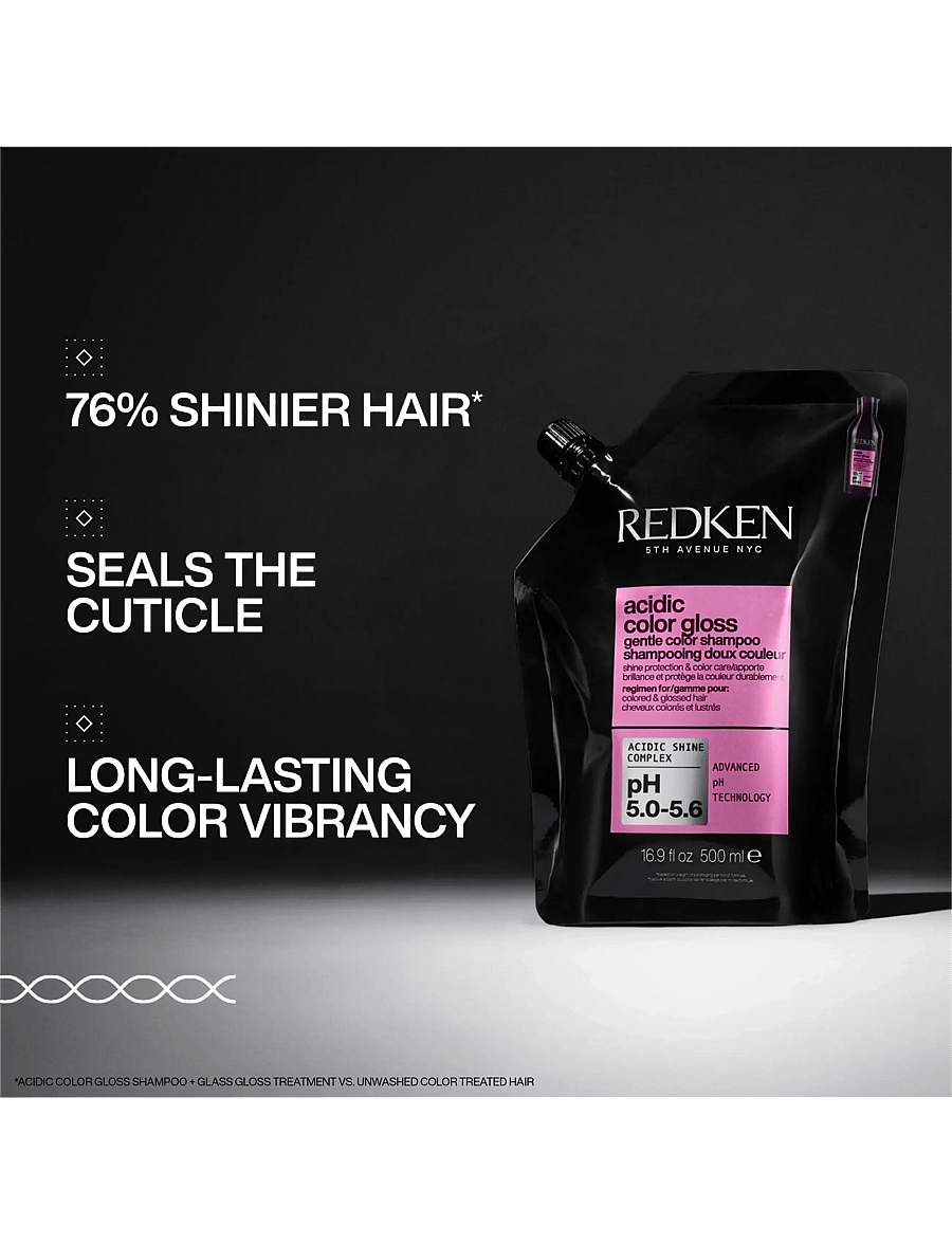 Redken - Redken Acidic Color Gloss Shampoo Refill 500 ml - täyttöpakkaukset hiustenhoitotuotteille - clear - 1