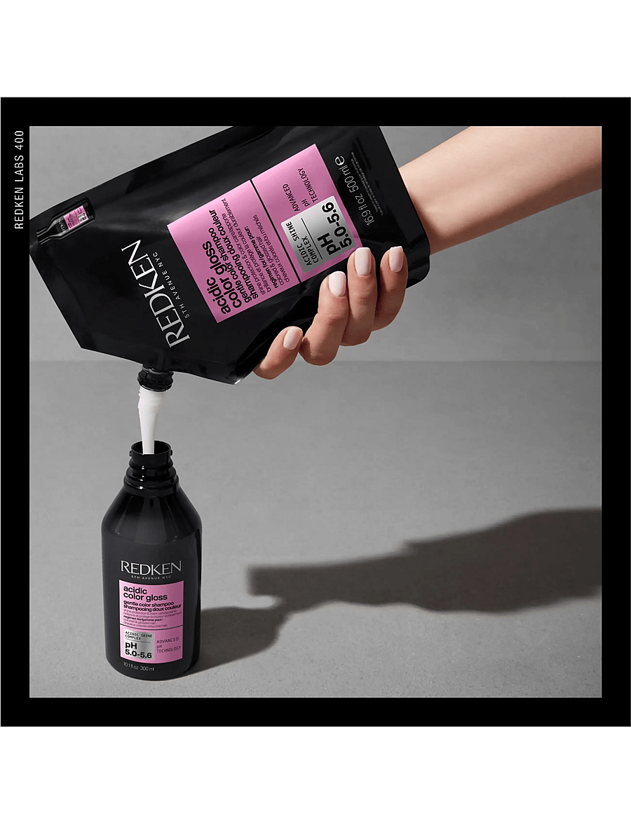 Redken - Redken Acidic Color Gloss Shampoo Refill 500 ml - täyttöpakkaukset hiustenhoitotuotteille - clear - 3