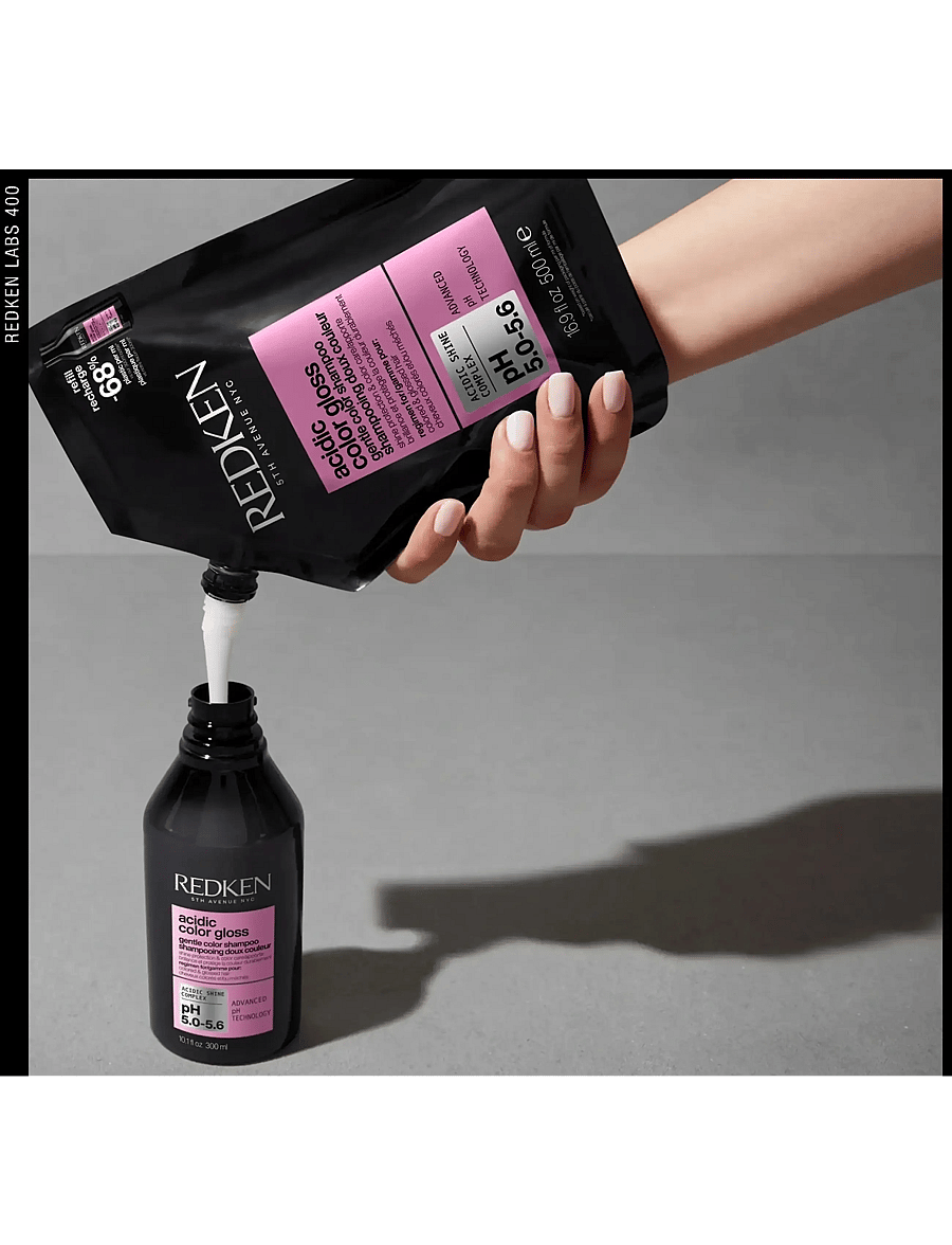 Redken - Redken Acidic Color Gloss Shampoo Refill 500 ml - refill til hårpleje - clear - 3