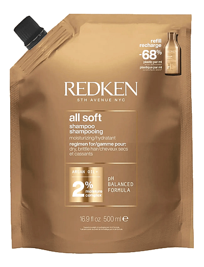 Redken All Soft Shampoo Refill 500 Ml - Shampoo