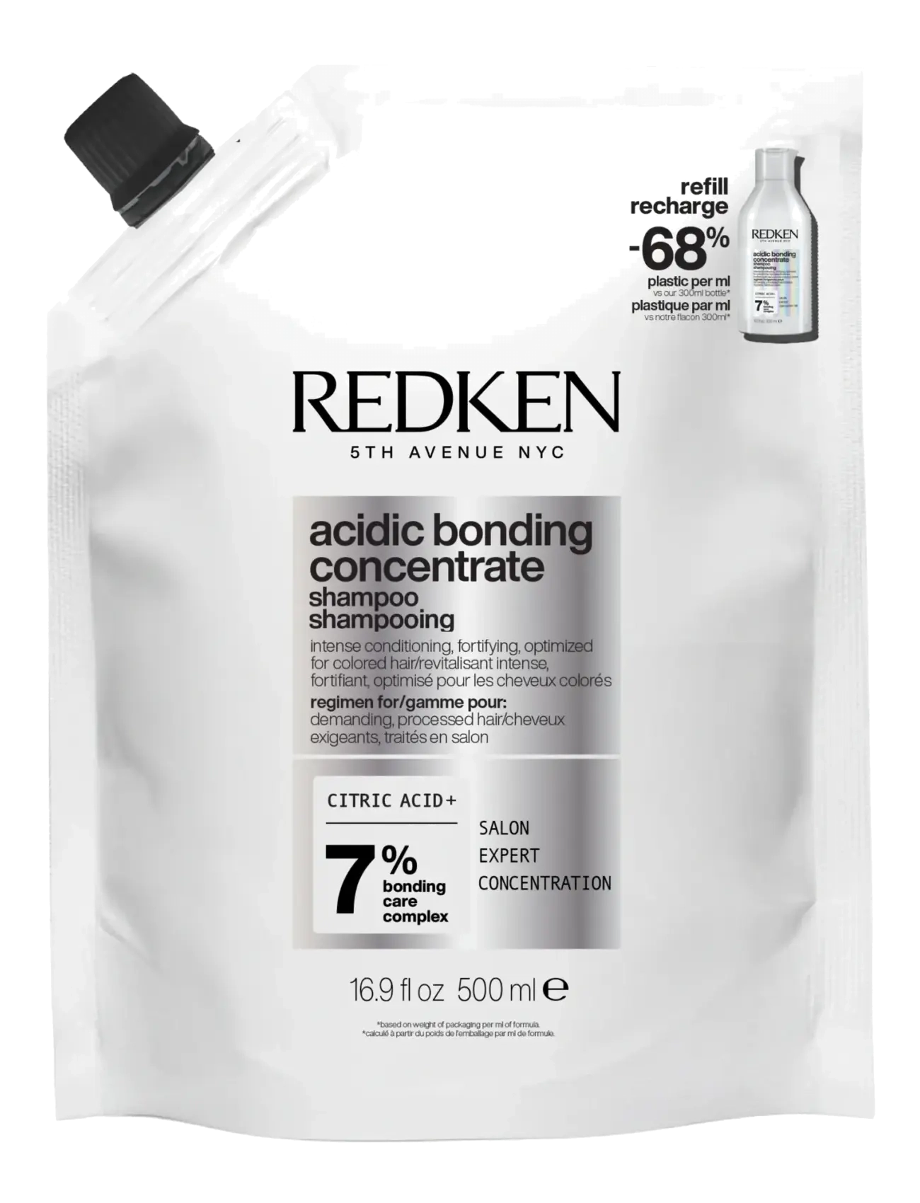 Redken Redken Acidic Bonding Concentrate Shampoo Refill 500 ml, 500 ml, White, Pleje > Shampoo, Dame