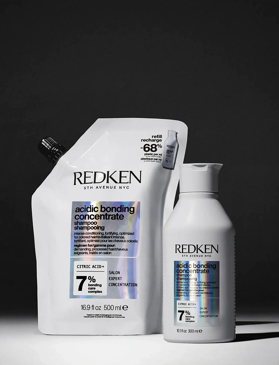 Redken - Redken Acidic Bonding Concentrate Shampoo Refill 500 ml - hårvård refill - clear - 0
