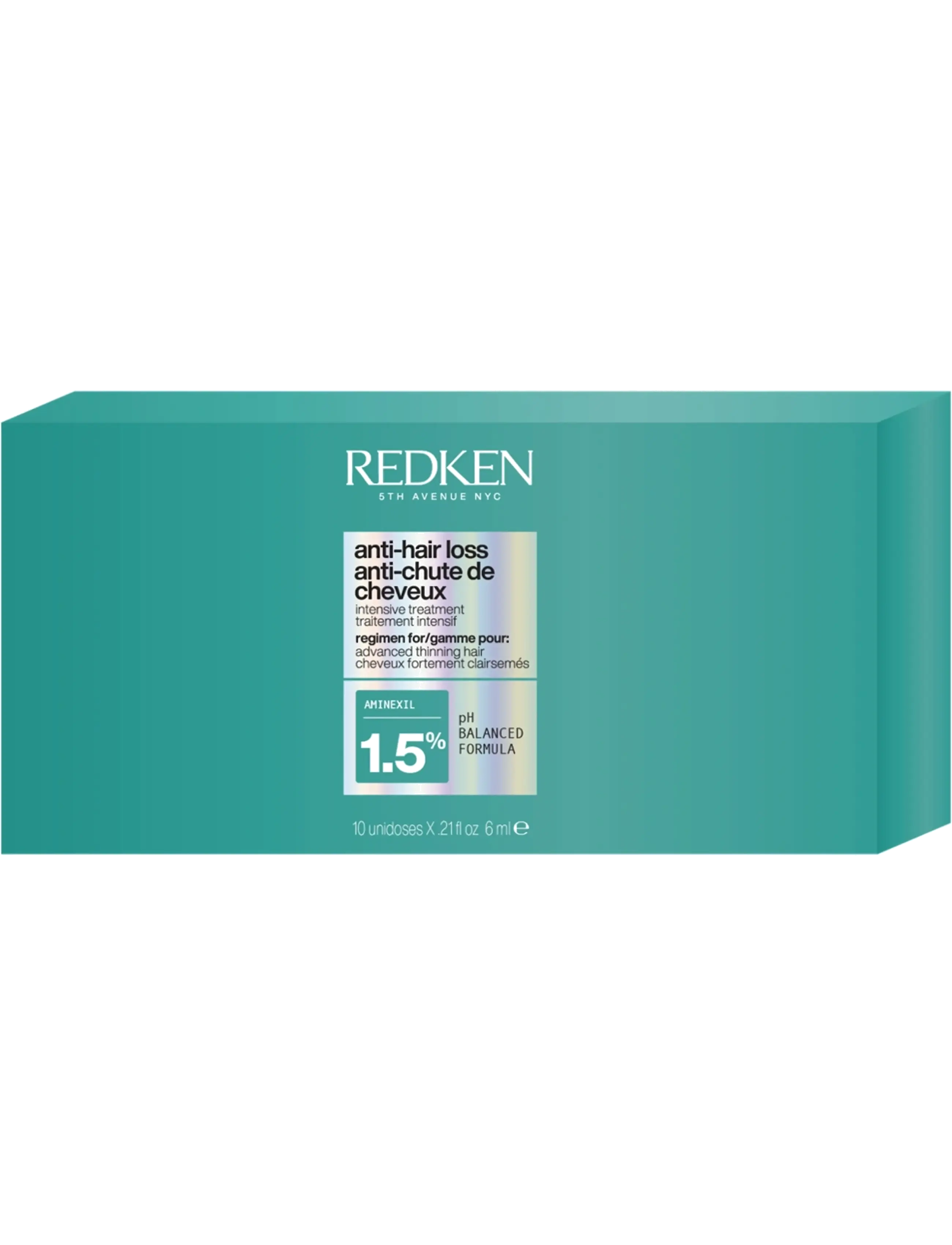Redken Anti Hair-Fall Intensive Treatment 10 X 6 Ml, Hårtab, Nude, Str: 60 ML