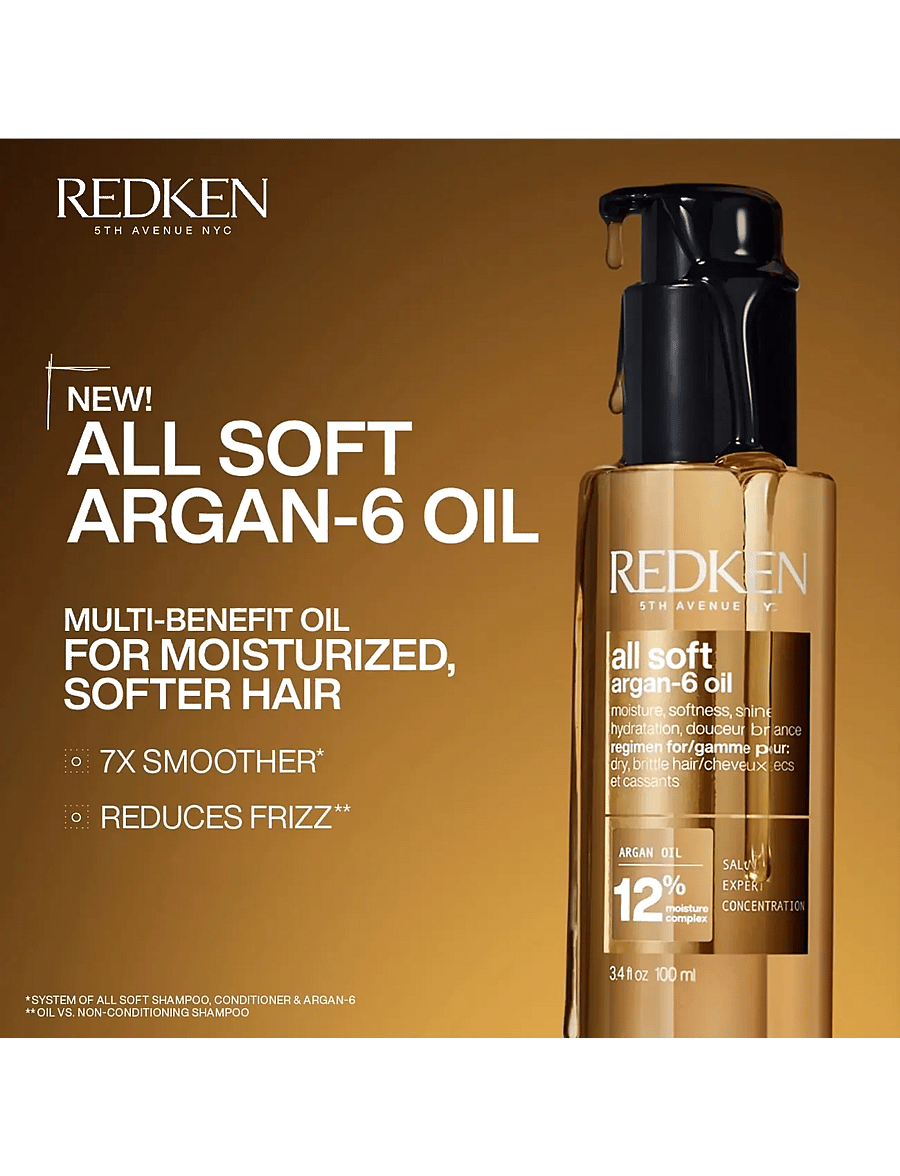 Redken - Redken All Soft Argan-6 Oil 100 ml - håroljor - clear - 2