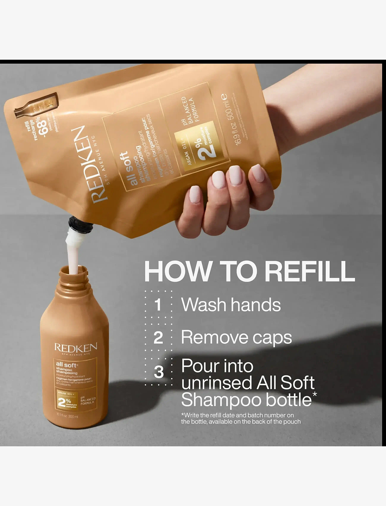 Redken - Redken All Soft Shampoo 500ml - shampoo - clear - 5
