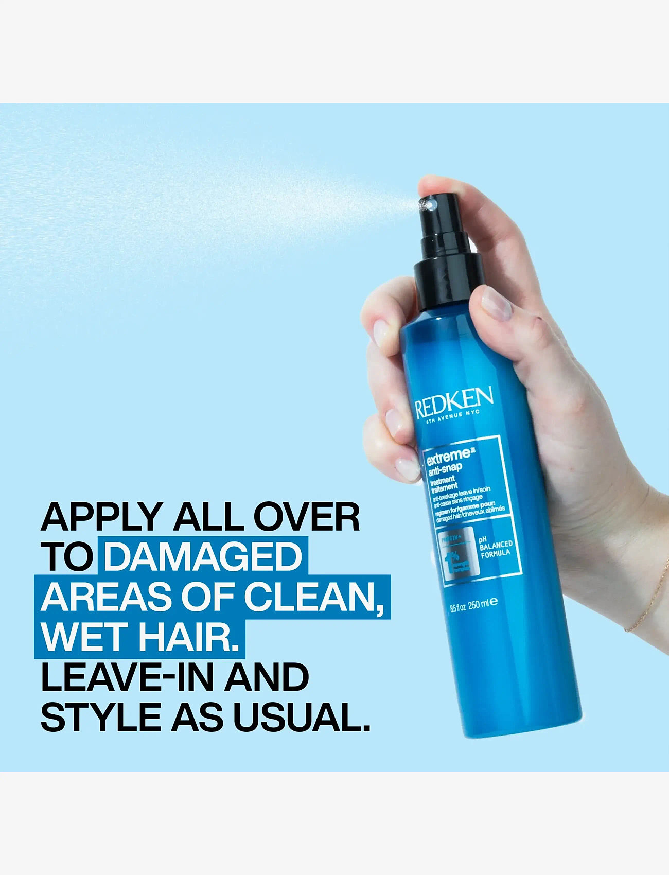 Redken - Redken Extreme Anti-Snap Leave-In Treatment 250ml - hårkure - clear - 2