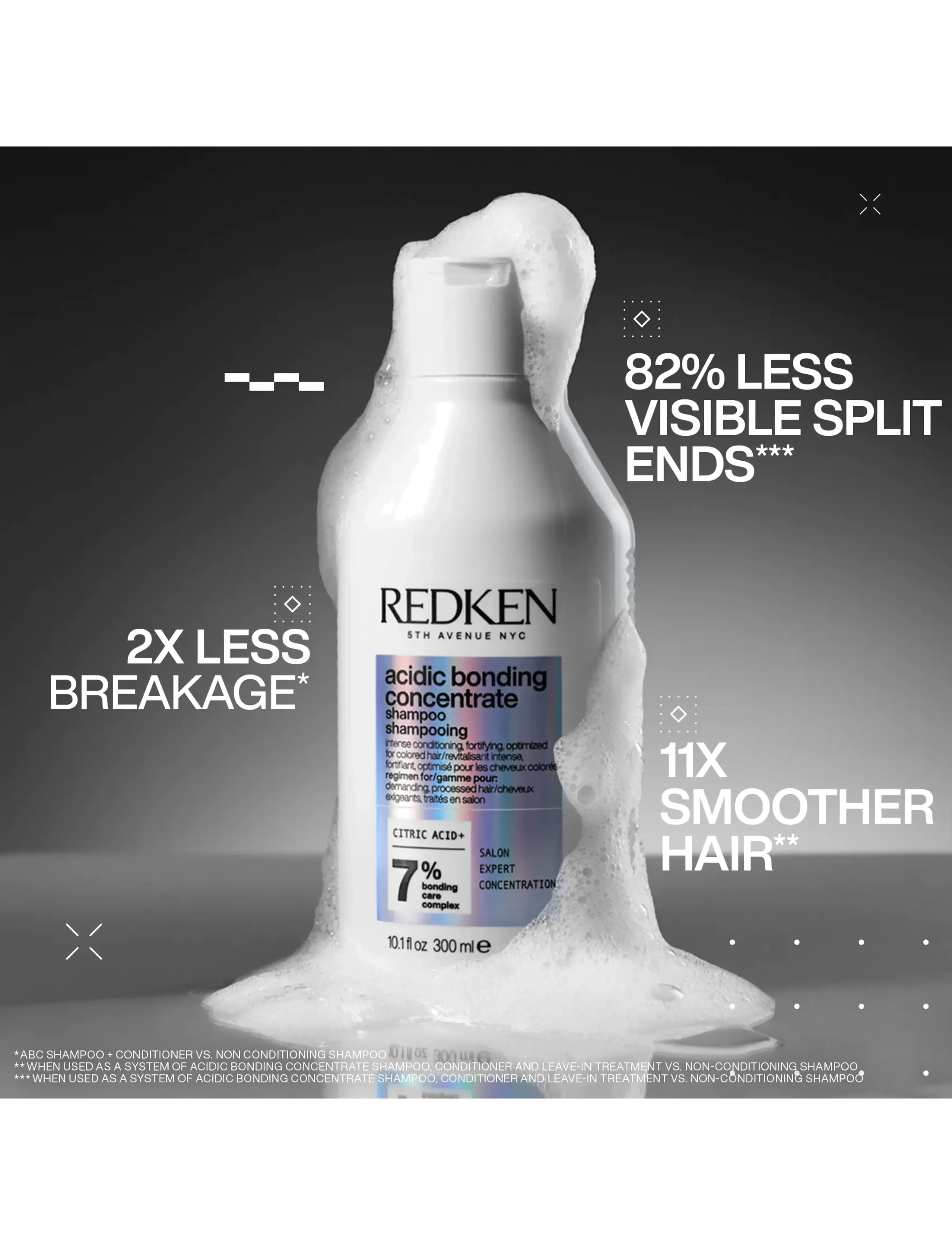 Redken - Redken Acidic Bonding Concentrate Shampoo - hårpleje - clear - 1