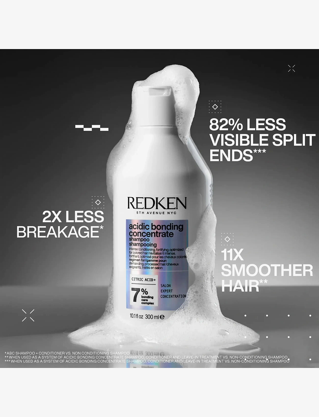 Redken - Redken Acidic Bonding Concentrate Shampoo 300ml - shampoo - no colour - 1