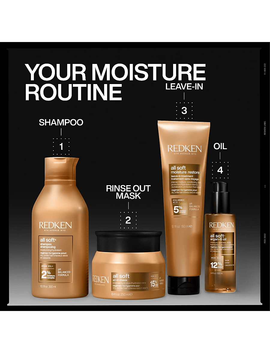 Redken - Redken All Soft All-in Mask for Dry Hair 250 ml - hårinpackning - clear - 0