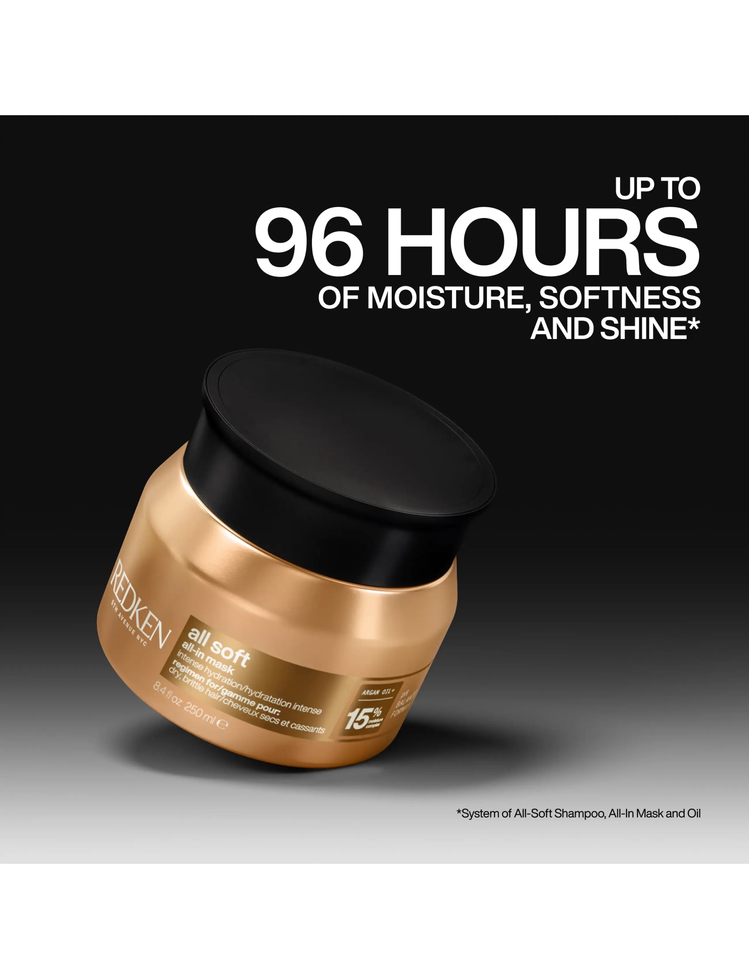Redken - Redken All Soft All-in Mask for Dry Hair 250 ml - hårkur - clear - 4