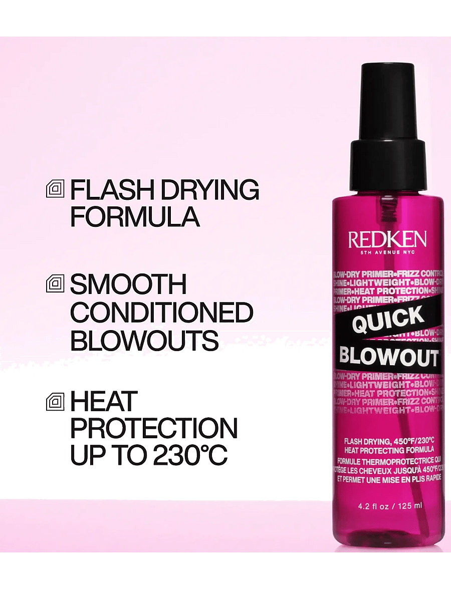 Redken - Redken Quick Blowout Heat Protective Spray 125 ml - värmeskydd - no colour - 2