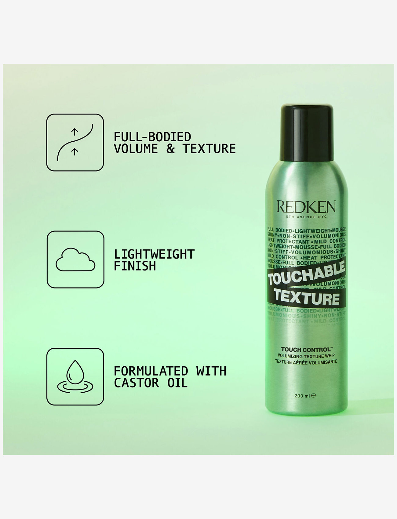 Redken - Redken Styling Touchable Texture Mousse 200ml - pomade - no colour - 3