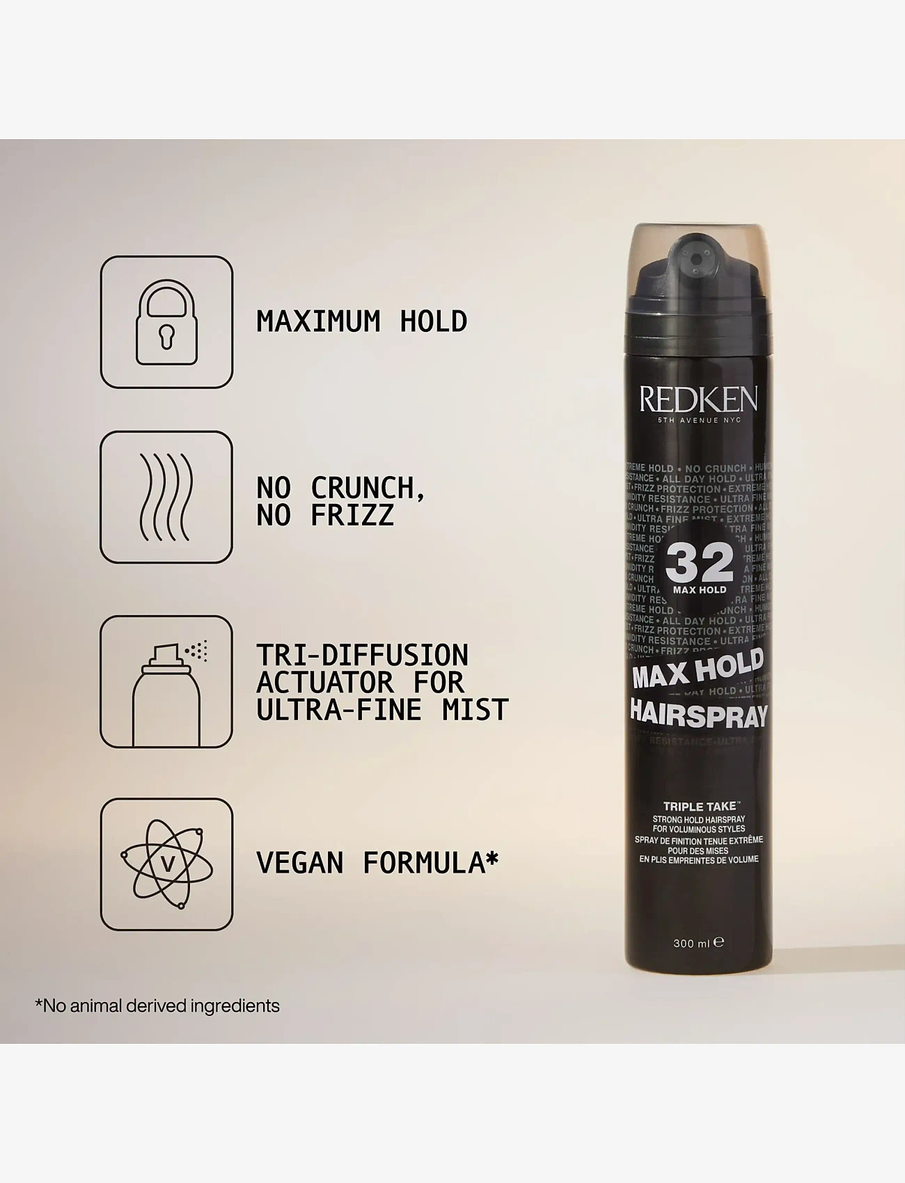 Redken - Redken Styling Max Hold Hairspray 300ml - hair spray - no colour - 1