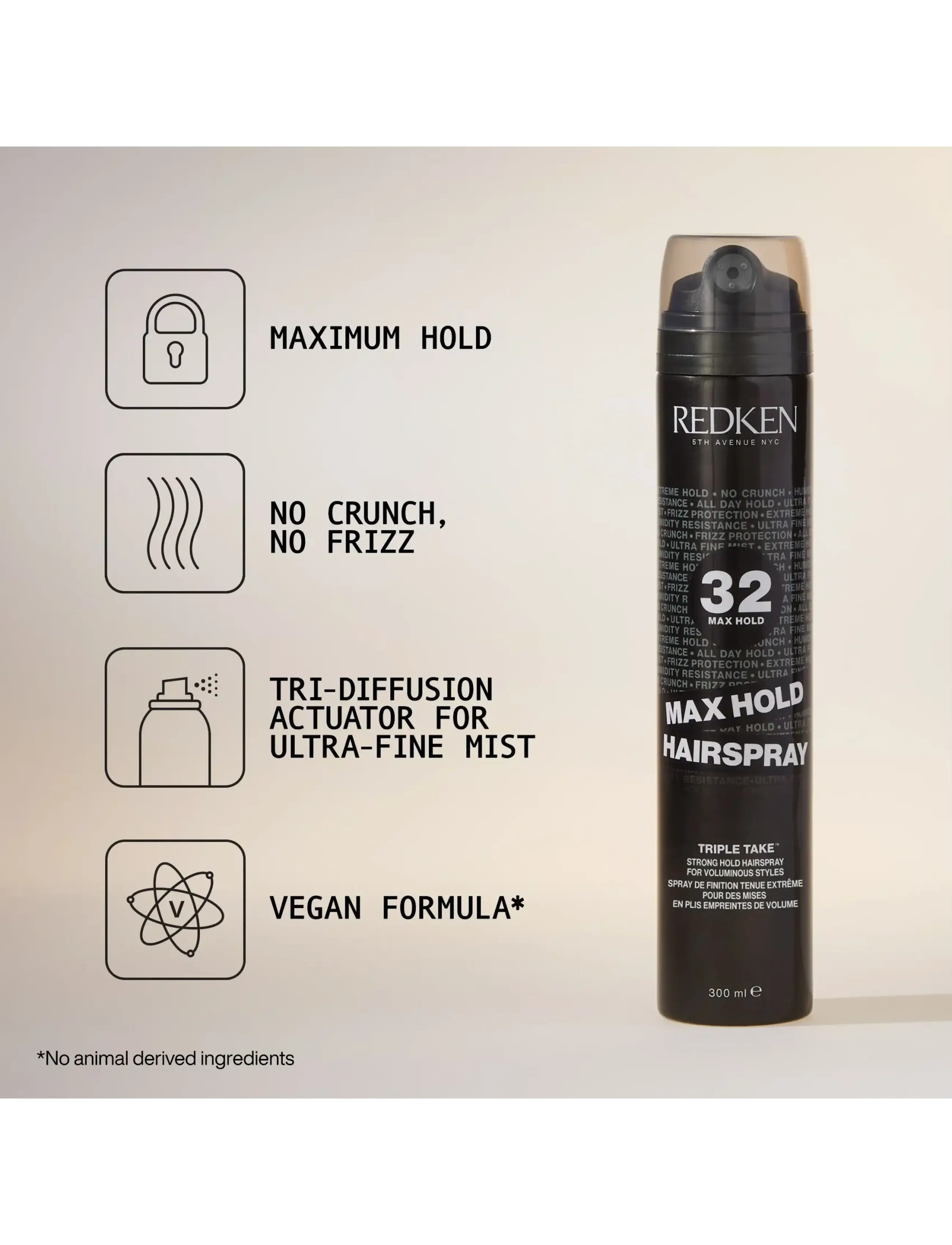Redken - Redken Styling Max Hold Hairspray 300ml - styling - no colour - 1