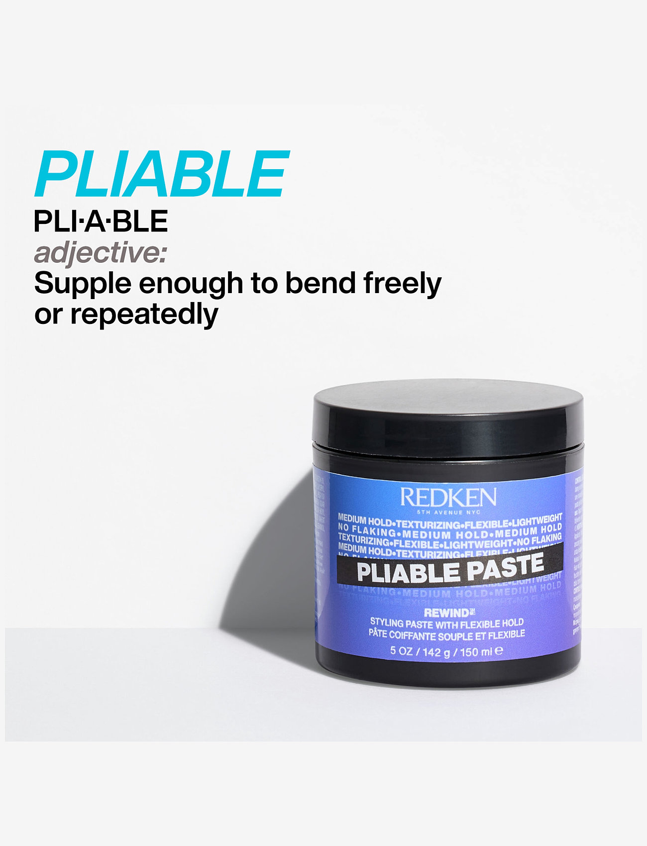 Redken - Redken Styling Pliable Paste 150ml - paste - no colour - 3