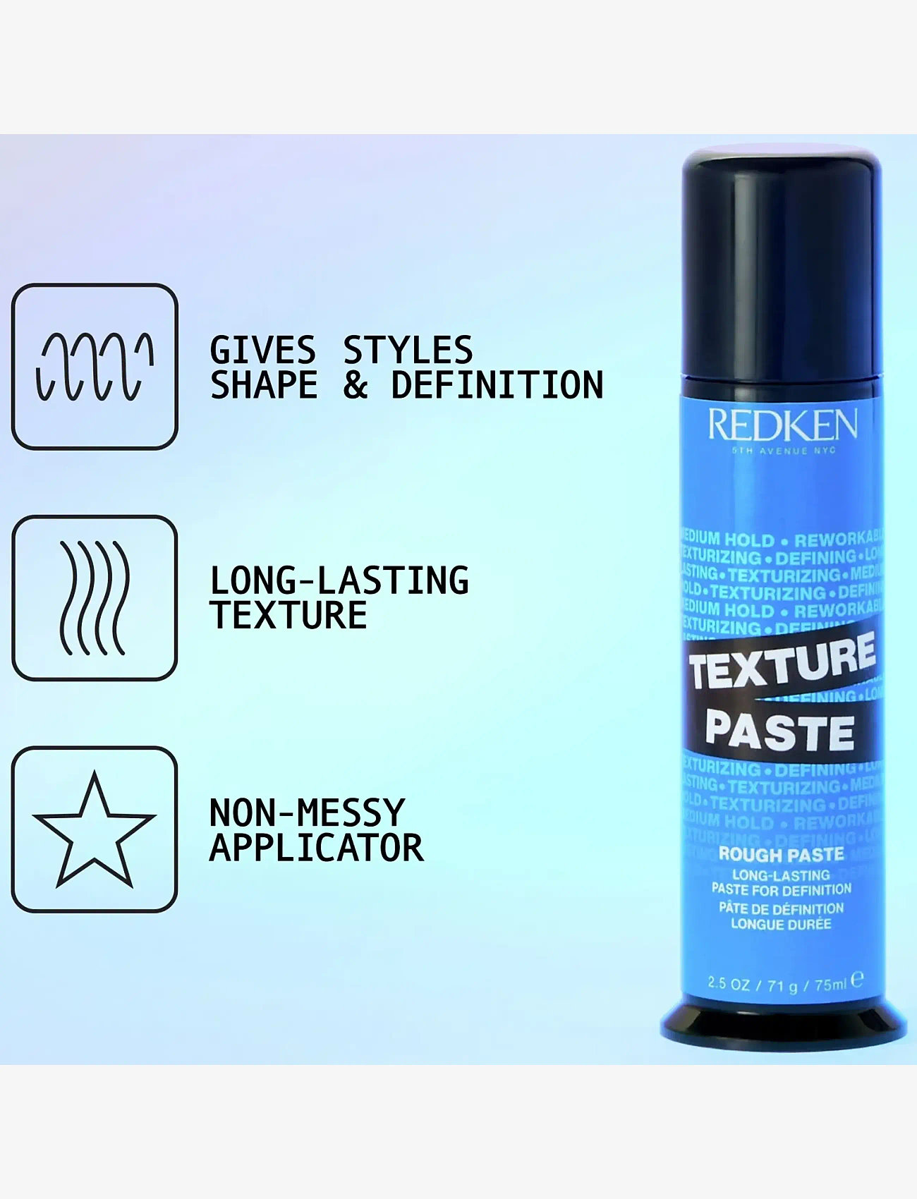 Redken - Redken Styling Texture Paste 75ml - paste - no colour - 1